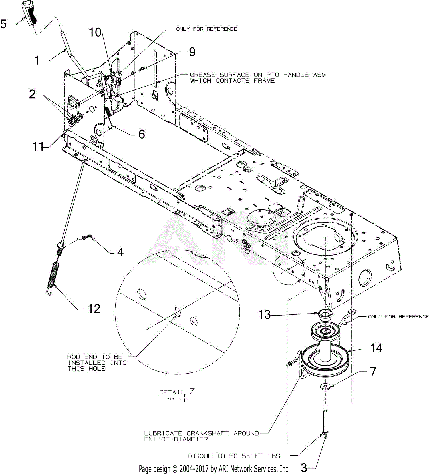 Troy Bilt Horse Xp 13yx79kt011 2016 Parts Diagram For Manual Pto