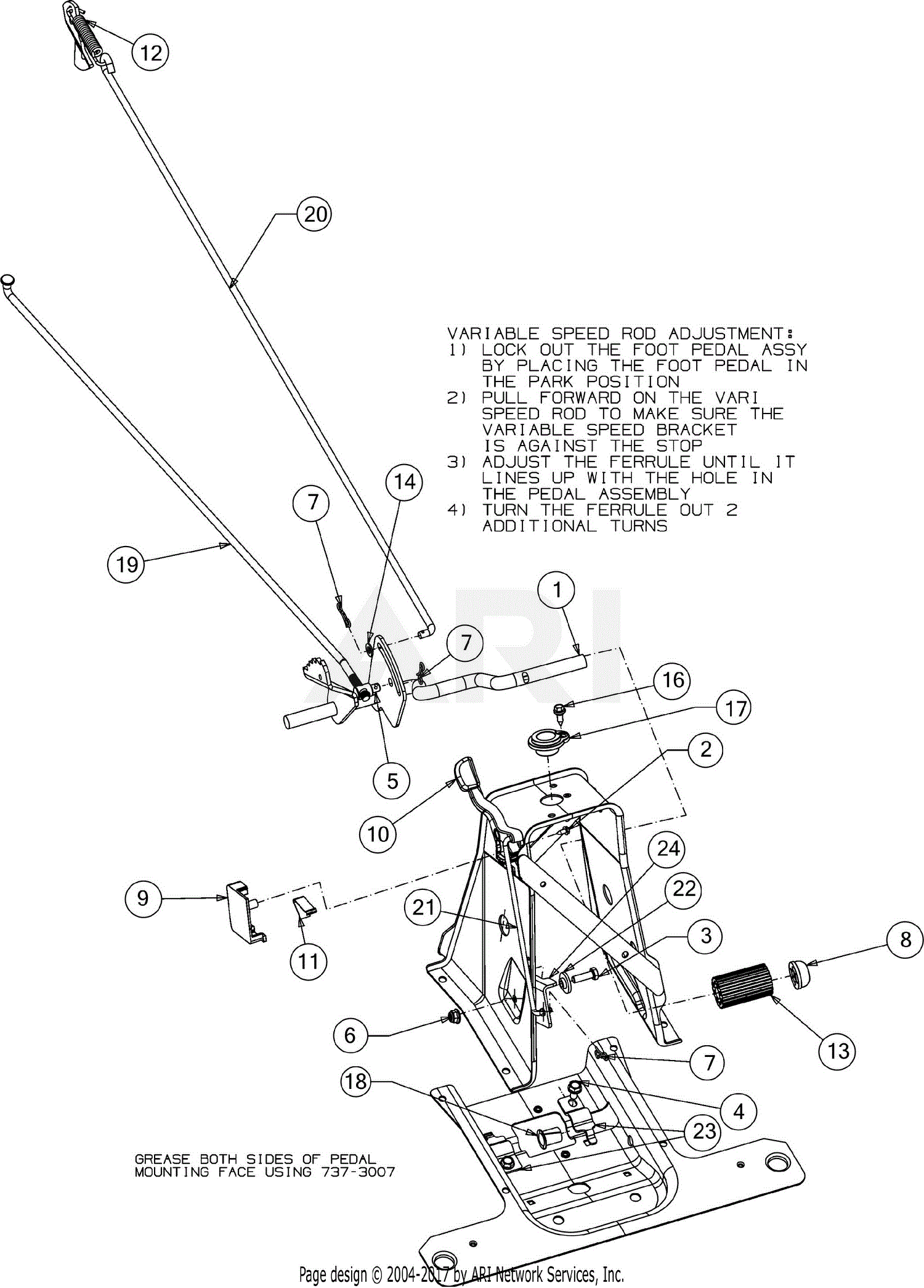 Troy Bilt TB30 (13B226JD066) (2016) Parts Diagram For Pedals