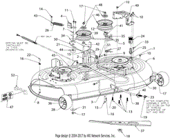 Troy Bilt 13A879KS066 TB42 (2017) Parts Diagram for Deck