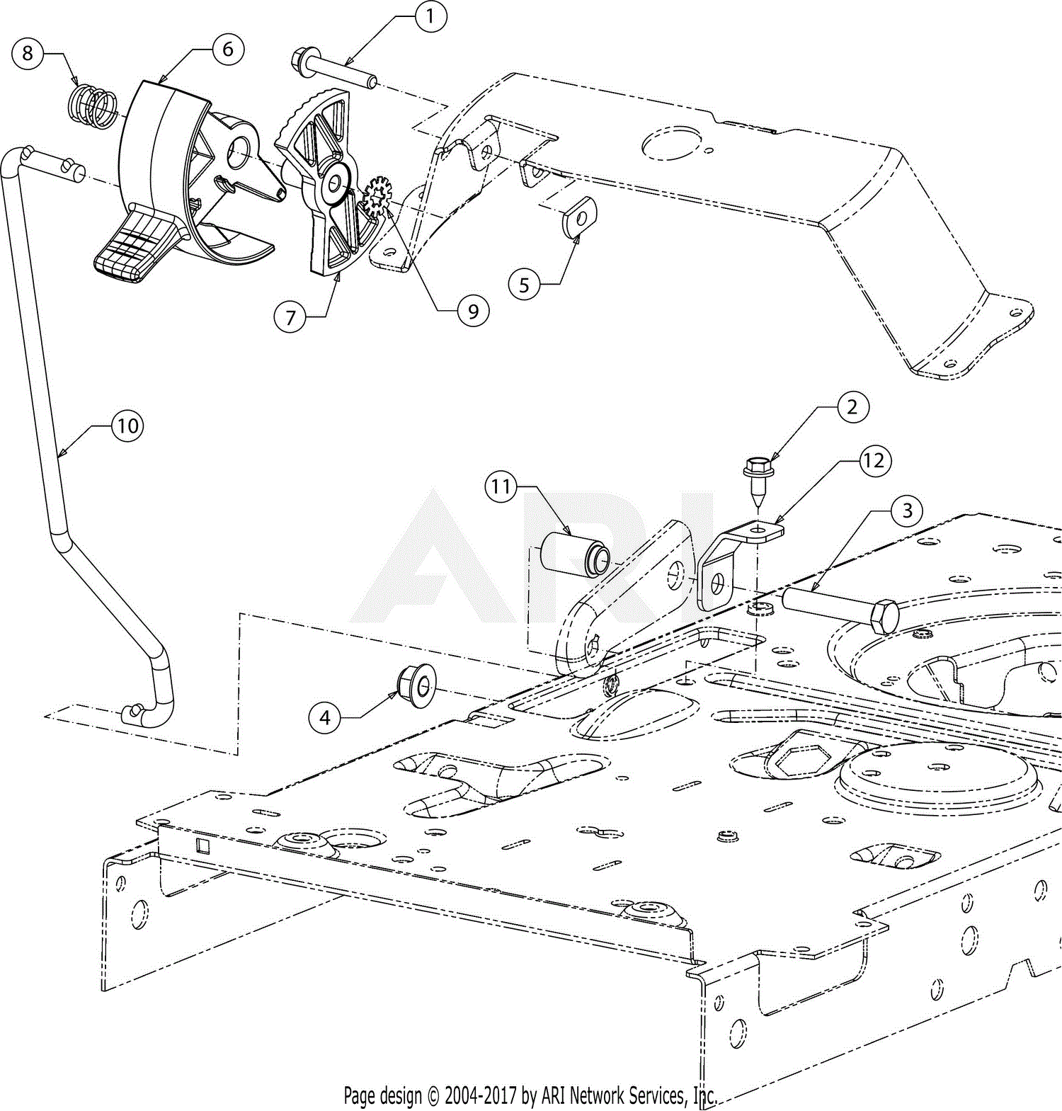 Troy Bilt 13AN77BS011 Pony (2017) Parts Diagram for Controls pony diagram 