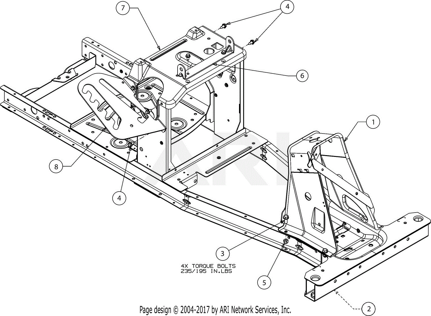 Troy Bilt TB30 (13A726JD066) (2017) Parts Diagram For Frame