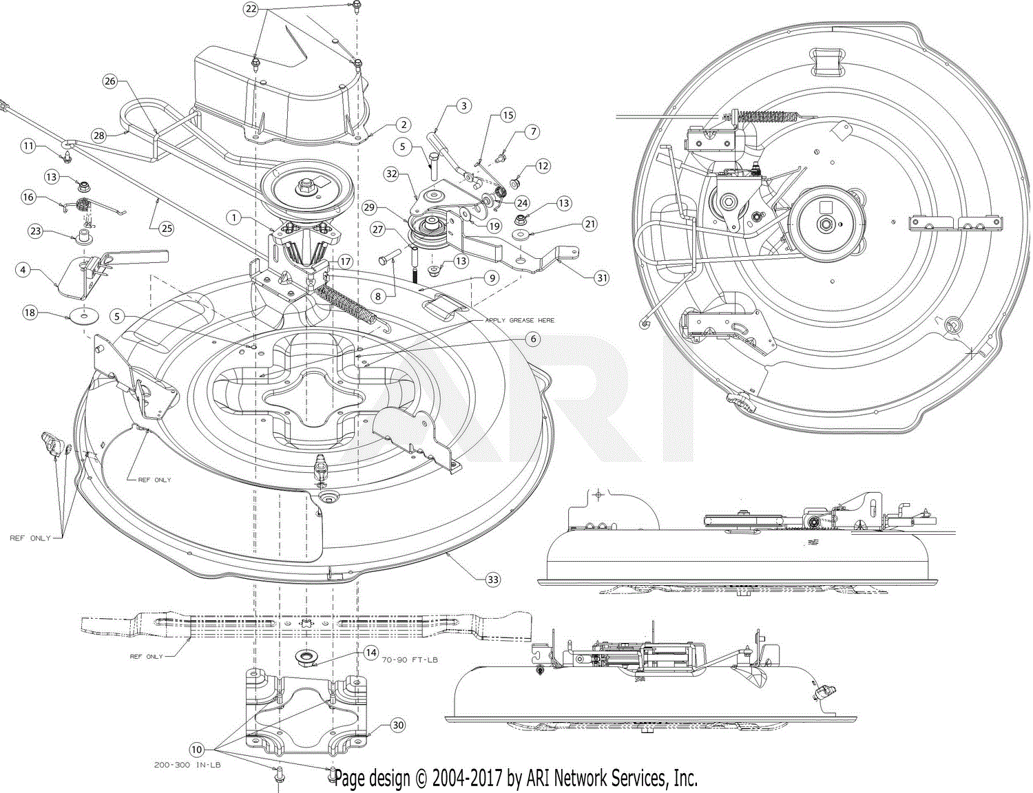 Troy Bilt TB30R (13CC26JD011) (2017) Parts Diagram for Deck