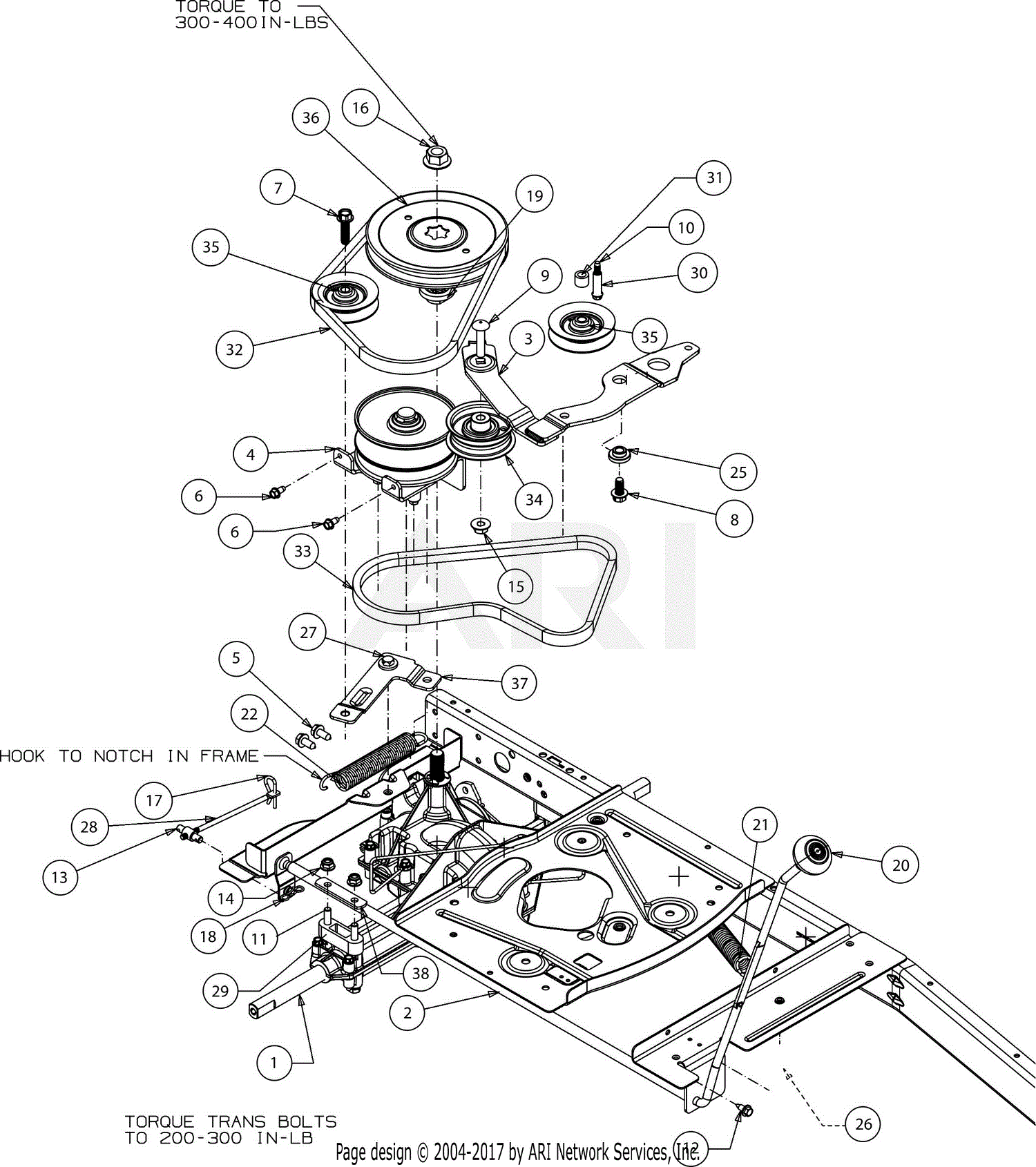 Troy Bilt TB30R (13CC26JD011) (2017) Parts Diagram for Drive