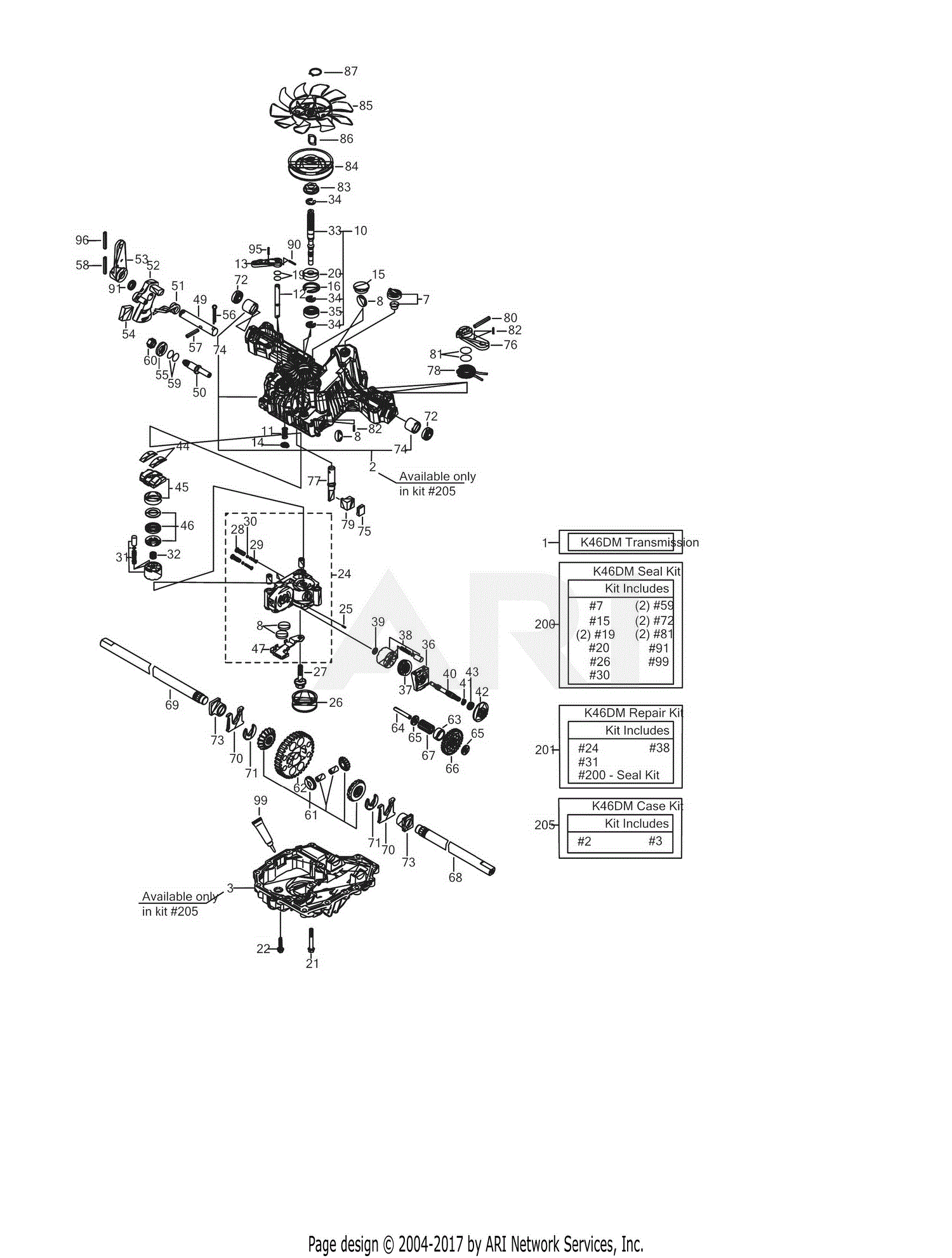 Troy Bilt 13A8A1BS066 Super Bronco 42 Hydro 2018 Parts Diagram