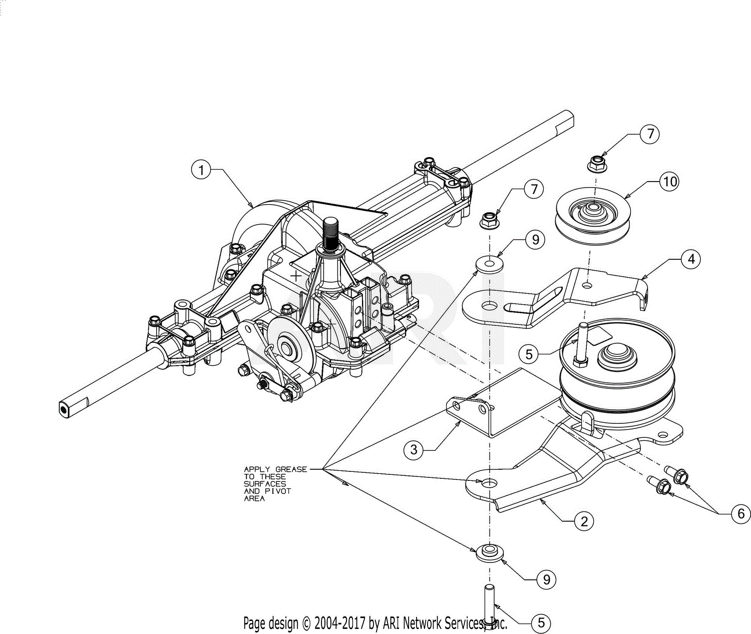 Troy Bilt 13A277BS066 Pony 42T (2019) Parts Diagram for Transmission Pulley