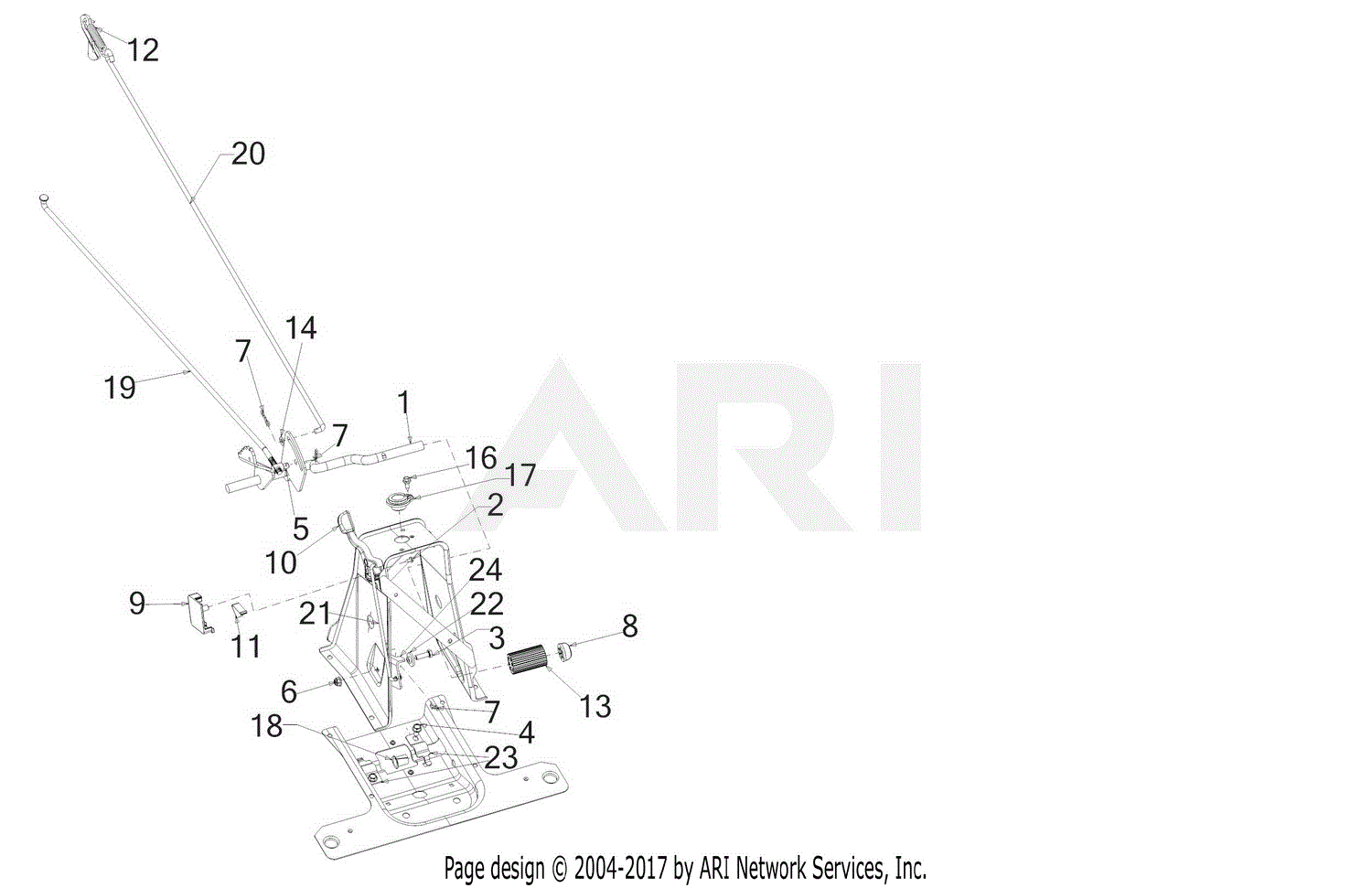 Troy Bilt 13A726JD066 TB30R (2019) Parts Diagram For Pedals