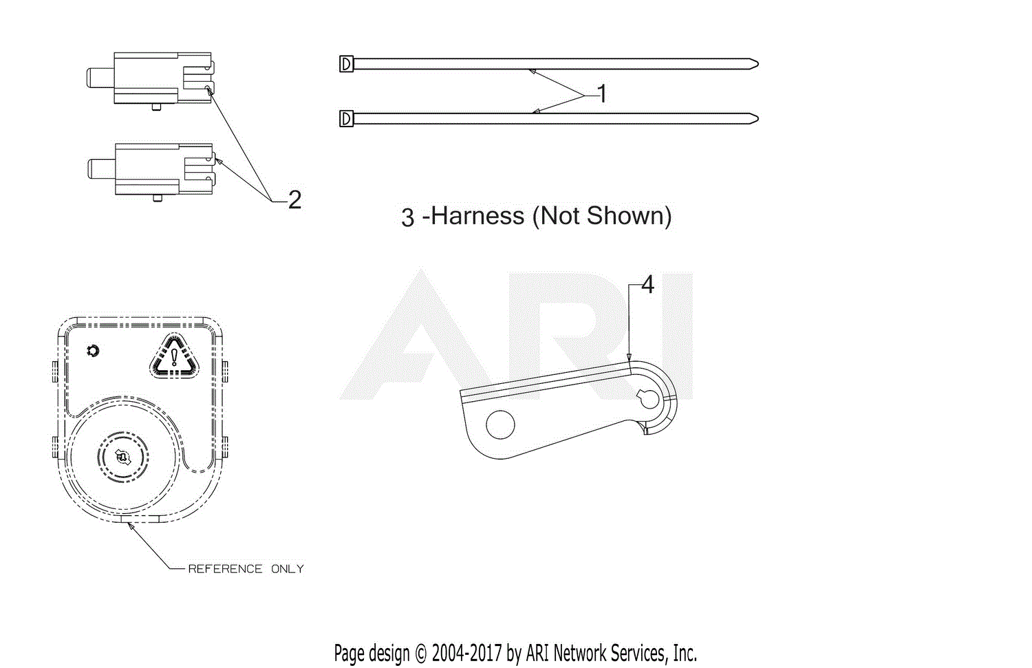 Troy Bilt 13AN77BS011 Pony (2018) Parts Diagram for Electrical