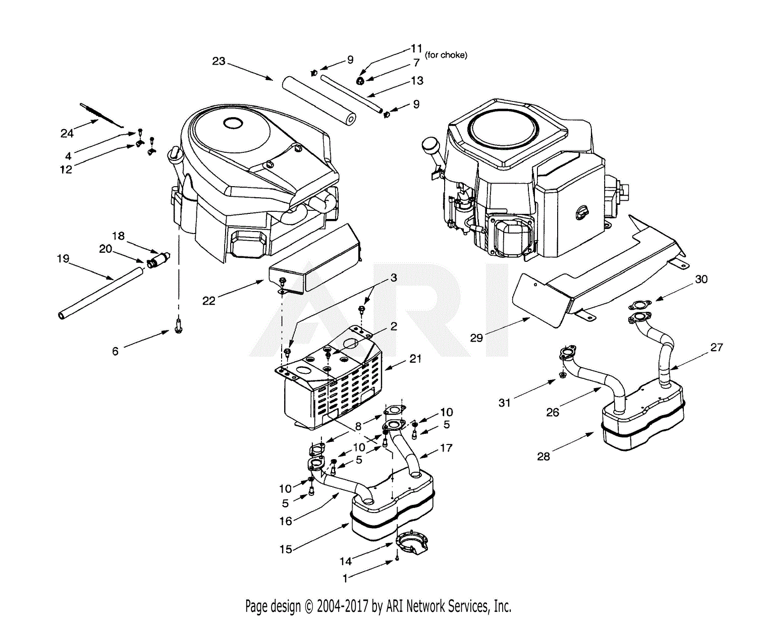 Troy Bilt 14BV809H063 (2001) Parts Diagram for Engine Accessories