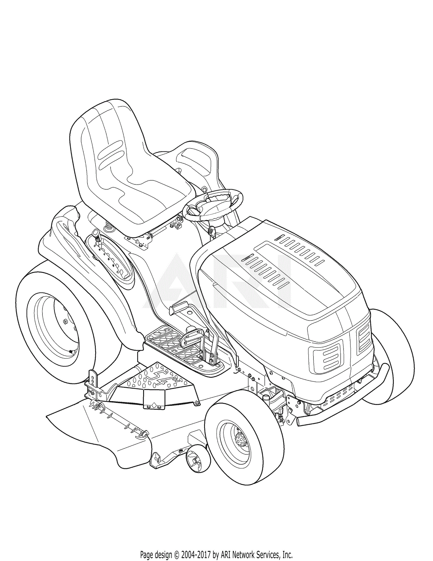 Troy Bilt 14AQ81TK766 Big Red GT54 (2006) Parts Diagram for .Quick ...