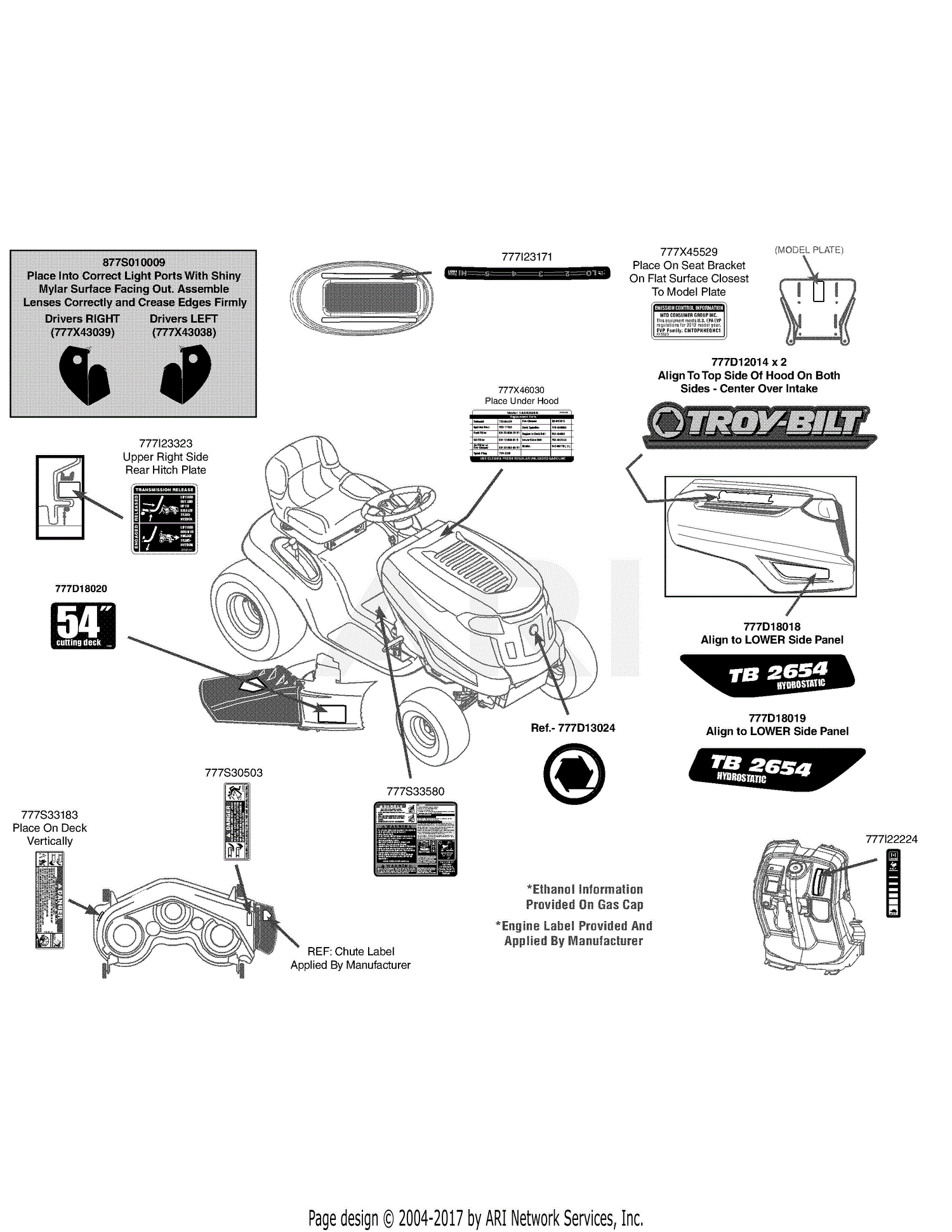 Troy Bilt Tb22ec Parts List And Diagram