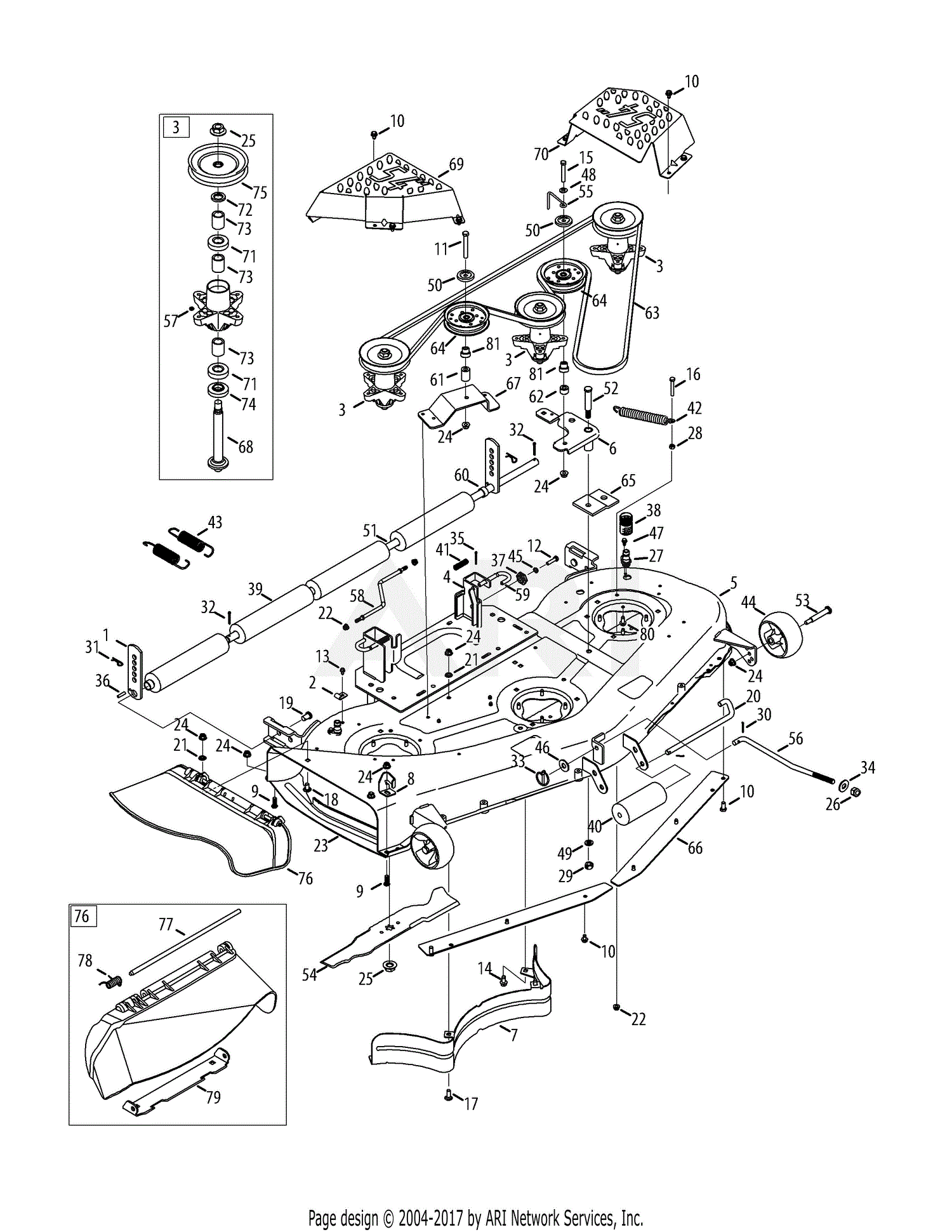 30 Troy Bilt Mower Deck Diagram
