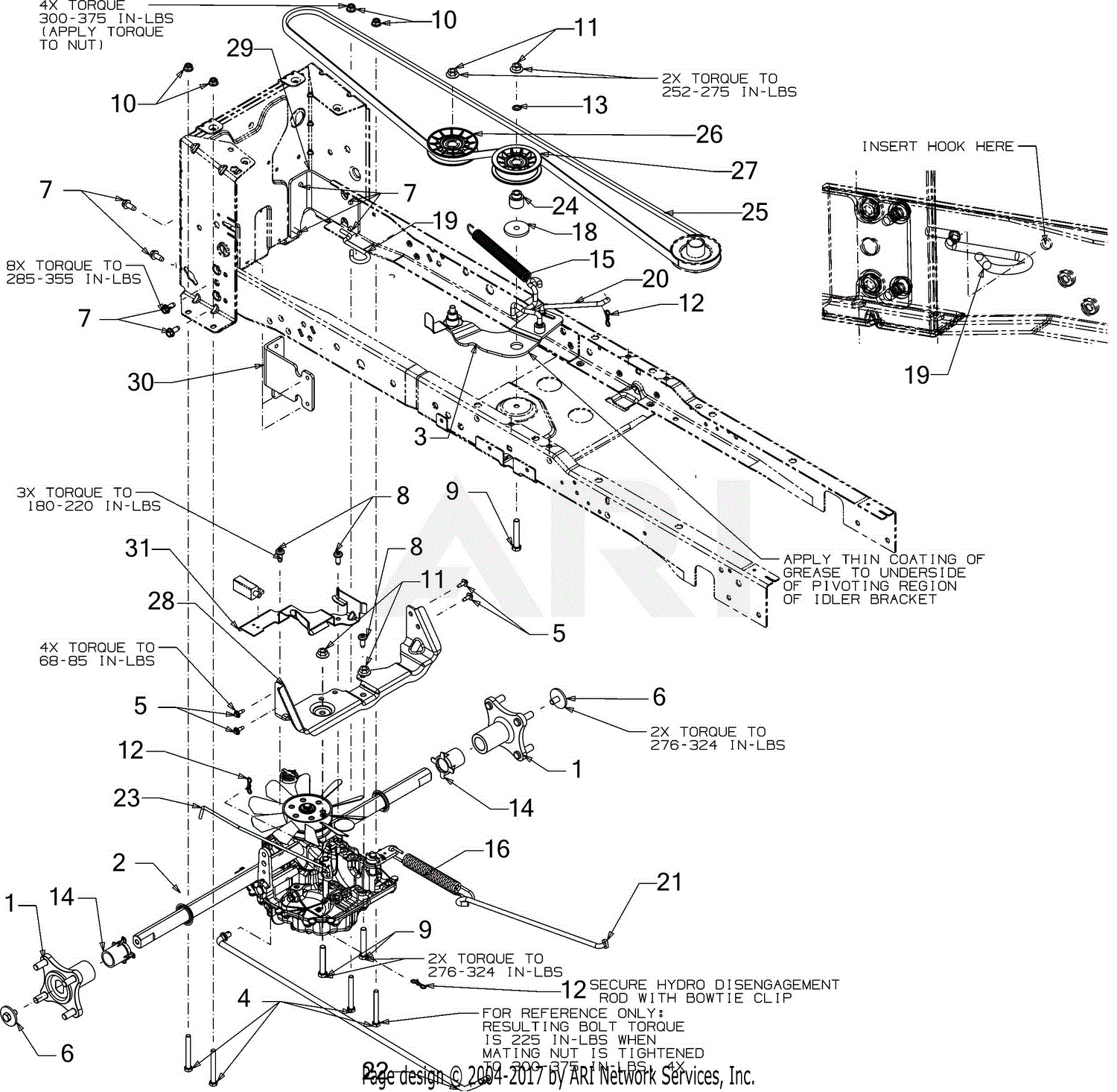 Troy Bilt 14A7A3KA011 Super Bronco 54 GT FAB (2016) Parts Diagram for Drive