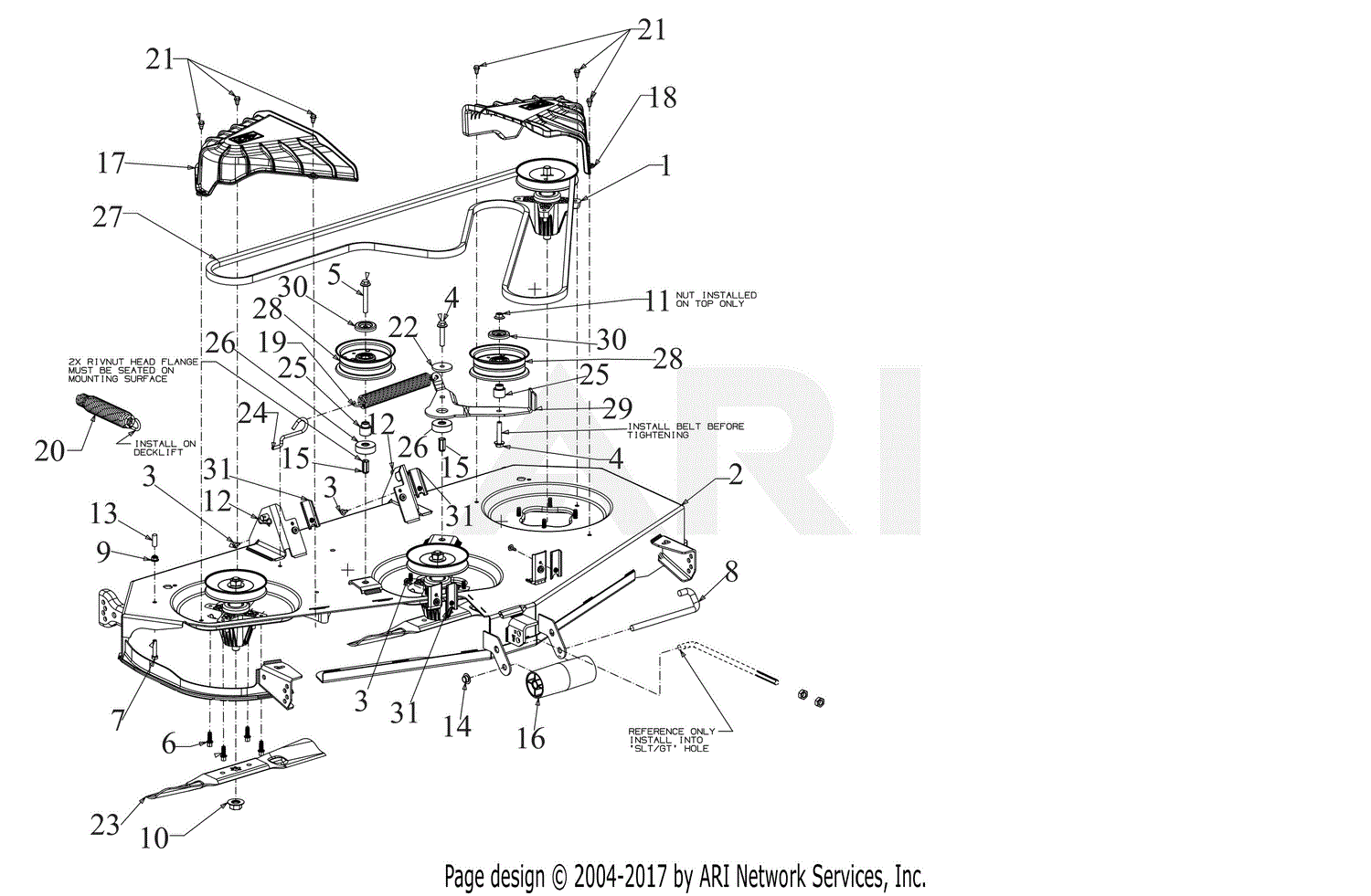 Troy Bilt 14a7a3ba066 Super Bronco 54 Gt Fab 2019 Parts Diagram For Deck 5286