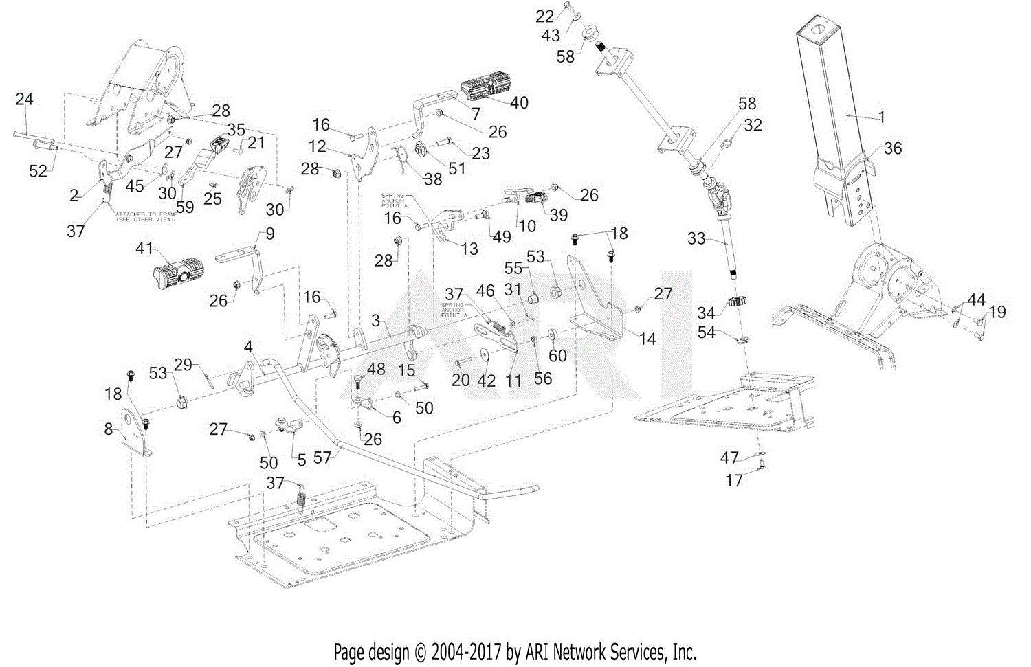 Troy Bilt 17ARCBDT011 Mustang Pivot S 46 (2018) Parts Diagram for Controls