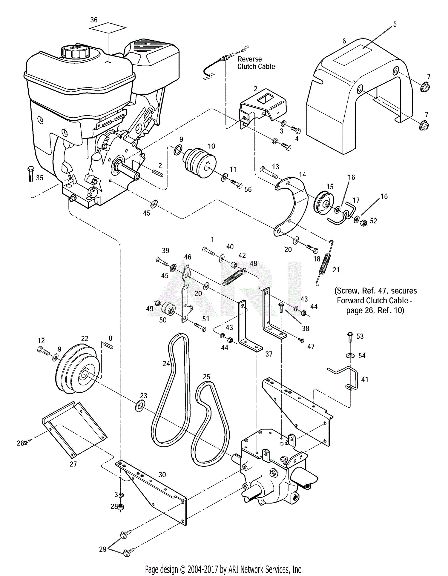 Troy Bilt 21A-675B063 5.5 HP Roto-Tiller (2003) Parts Diagram for ...