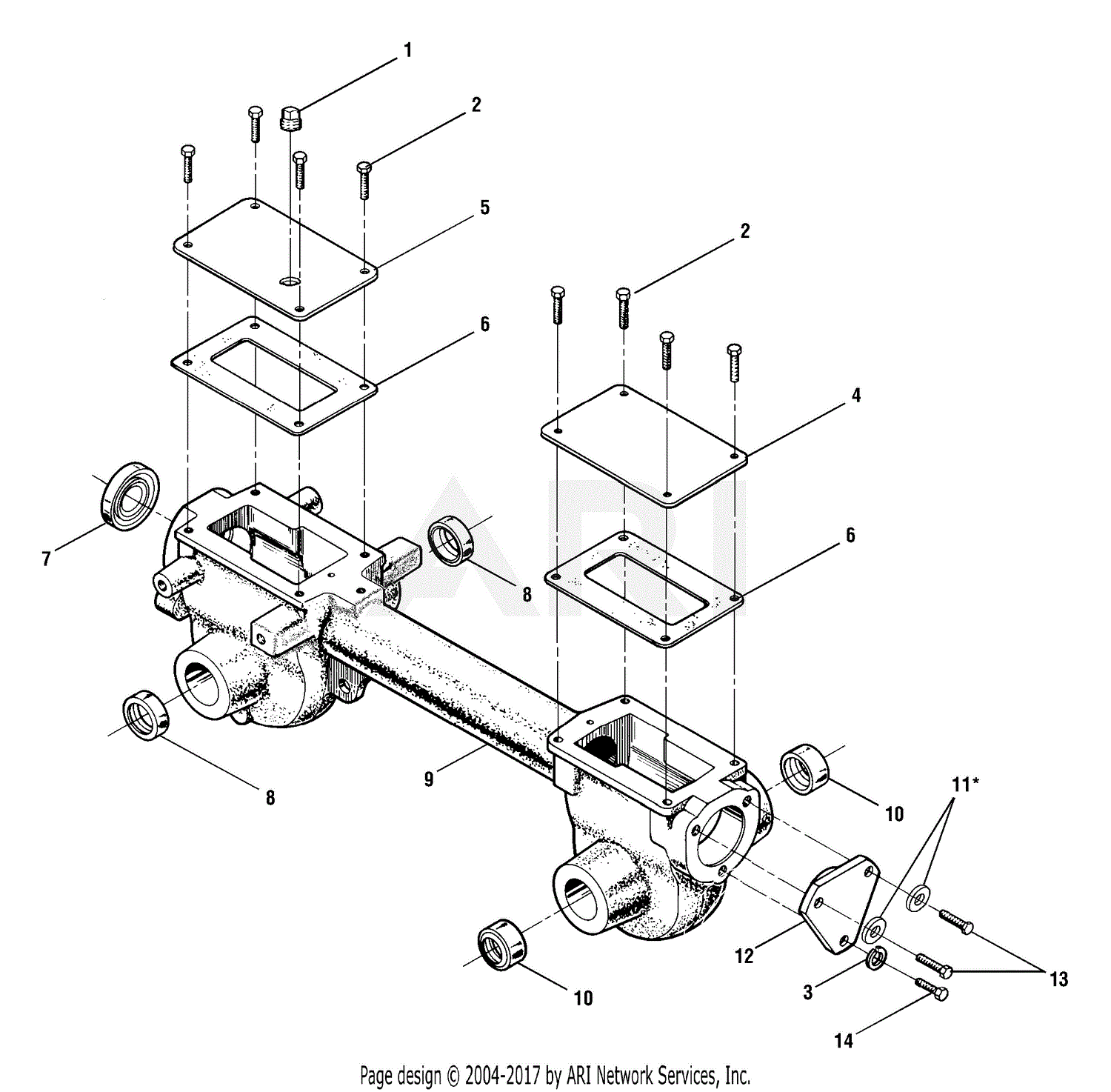 Troy Bilt 21A-634K711 7HP FRT Roto-Tiller (2005) Parts Diagram for