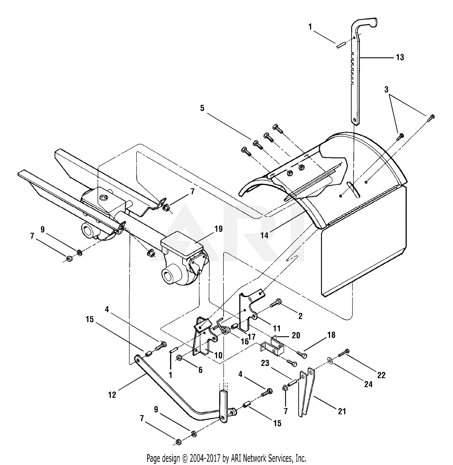 Troy Bilt 21A-644A711 Super Bronco CRT Roto-Tiller (2005) Parts Diagram