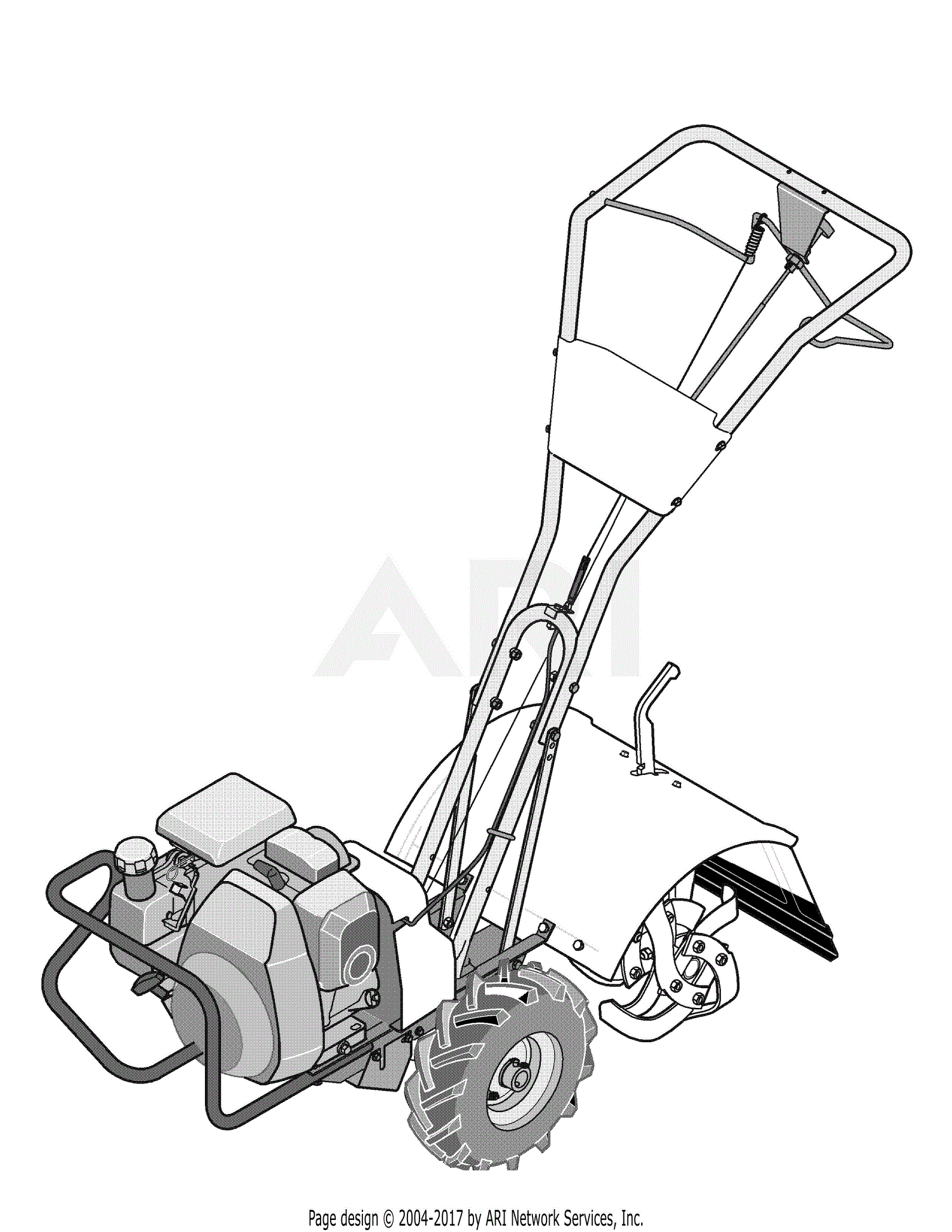 Troy Bilt 21A643C711 Bronco CRT RotoTiller (2006) Parts Diagram for