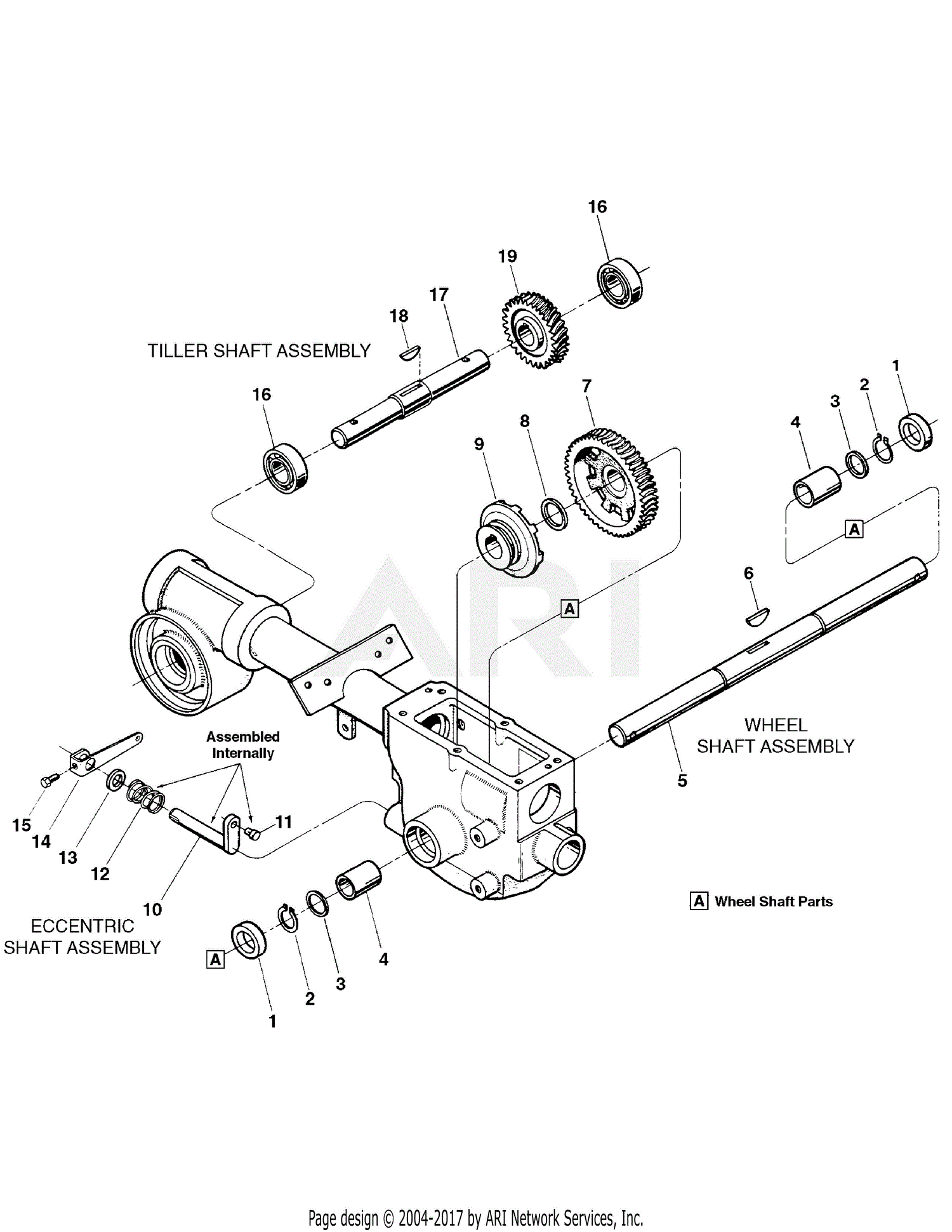 Troy Bilt 21A-663E766 6.5HP Roto-Tiller (2006) Parts Diagram for Wheel ...