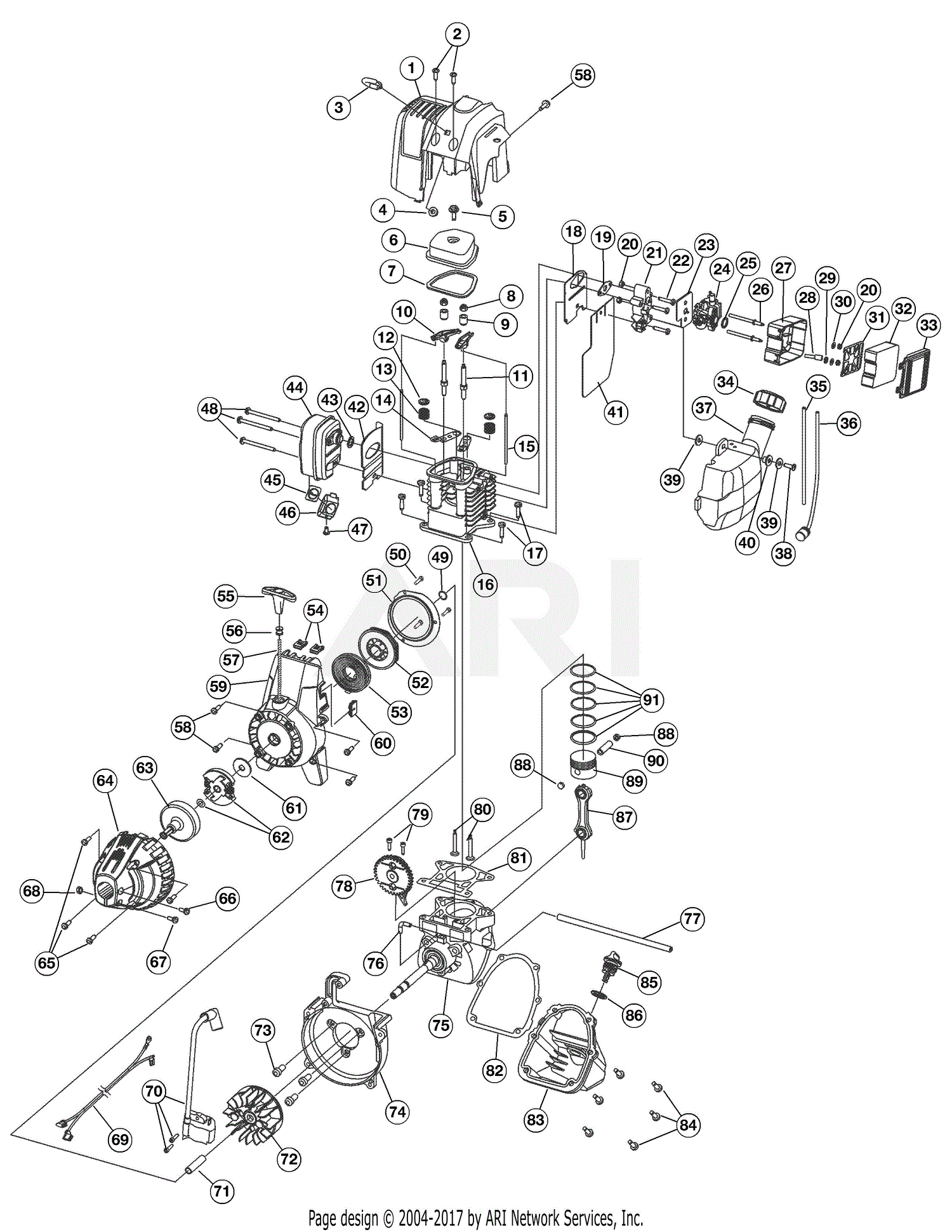 Troy Bilt 21AA144R966 TB144 Cultivator (2006) TB144 21AA144R966 ...