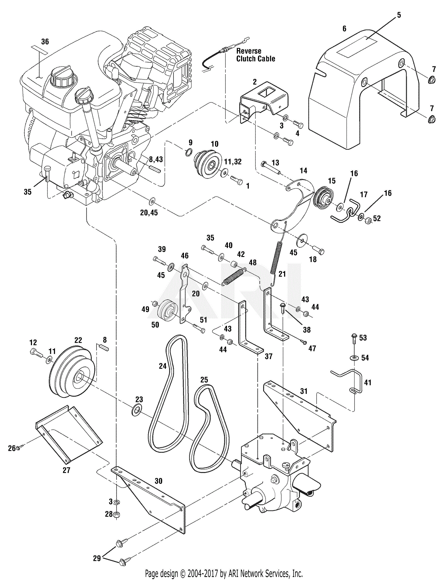 Troy Bilt 21A-663M266 6.5HP Roto-Tiller (2007) Parts Diagram for Engine ...