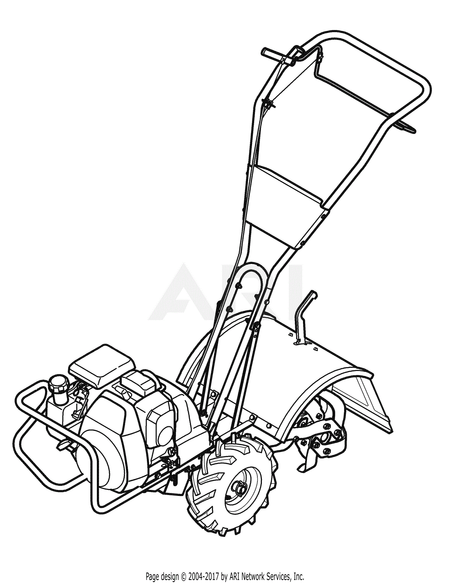 Troy Bilt 21C-65M1011 Super Bronco CRT Roto-Tiller (2008) Parts Diagram