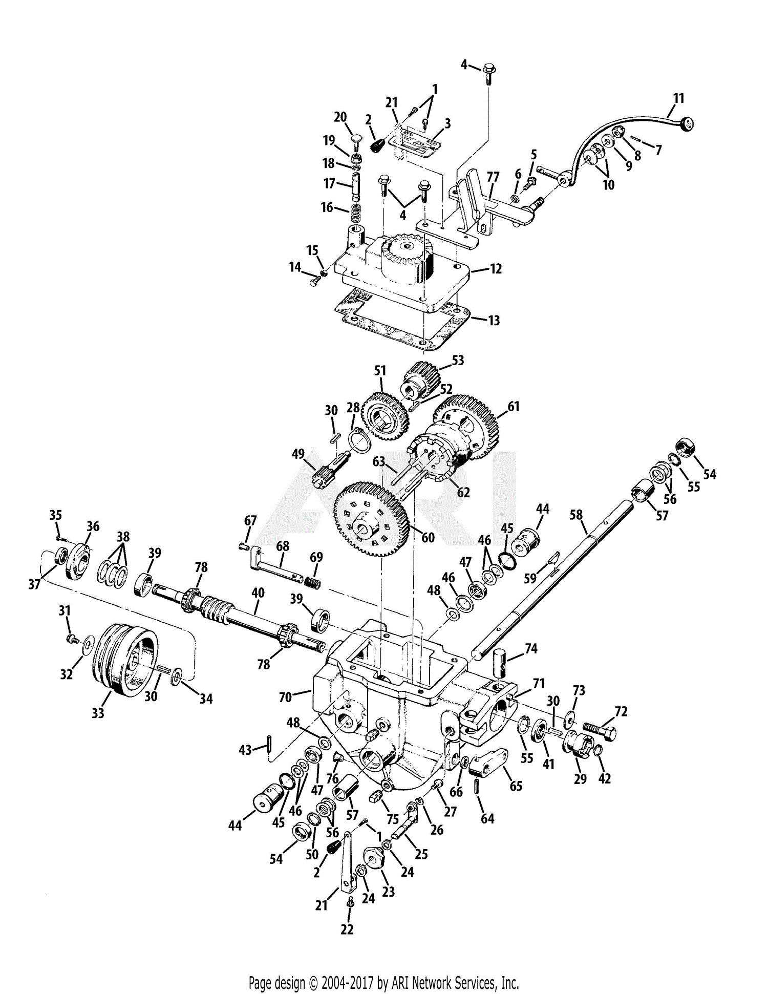 Troy Bilt 21A-682P766 Horse (2012) Parts Diagram for Wheel Transmission ...