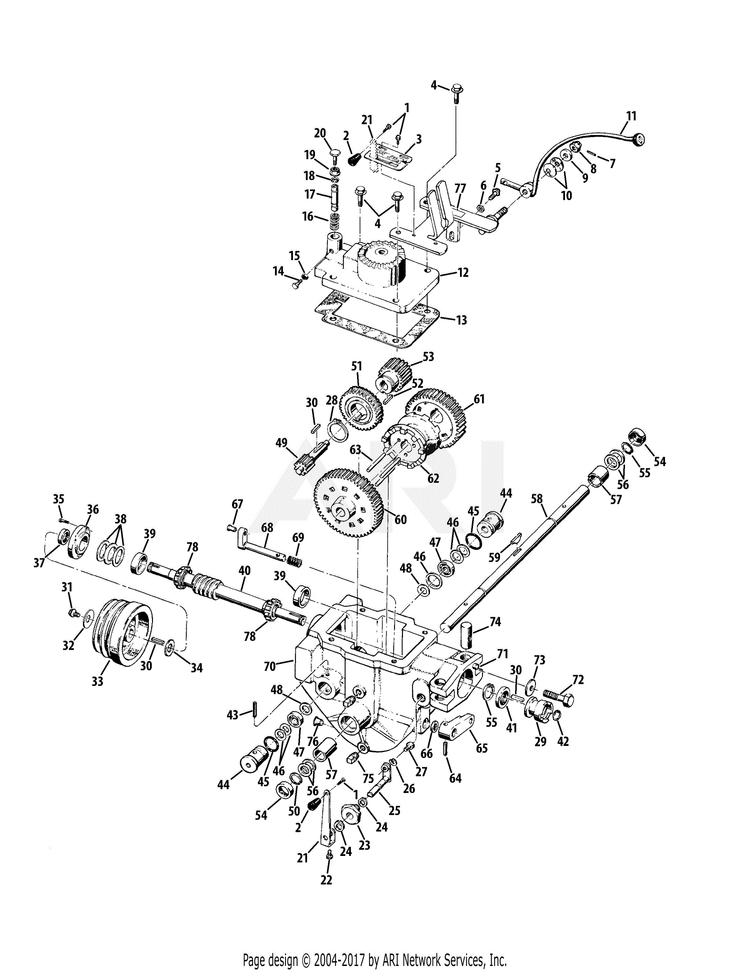 Troy Bilt 21a-682t766 Horse (2015) Parts Diagram For Wheel Transmission