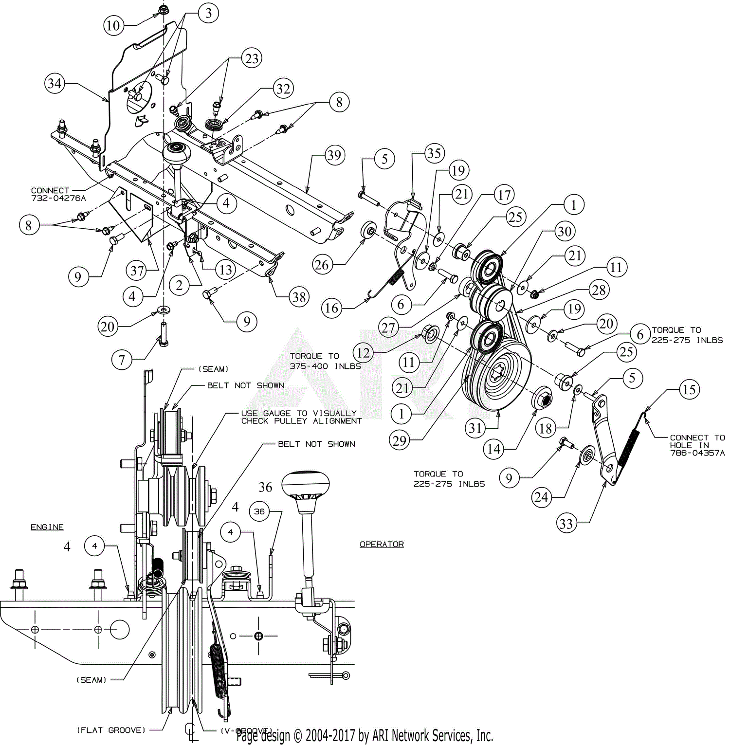 Troy Bilt 21A-495B766 Proline FRT (2016) Parts Diagram for Drive Assembly