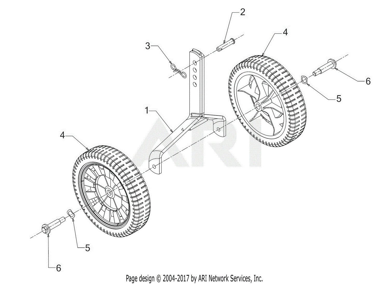 Troy Bilt 21B-34M8766 Colt FT (2019) Parts Diagram for Wheels