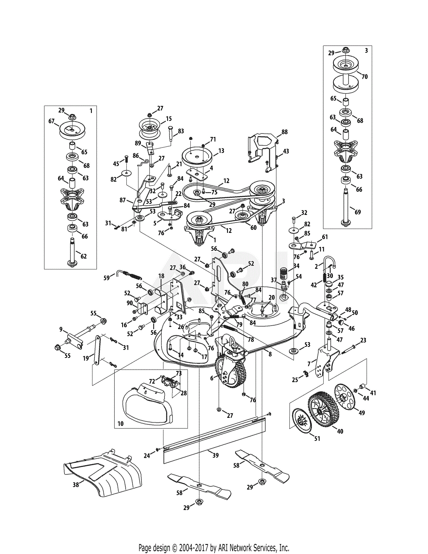 Troy Bilt 23aaaa8x711 Flex Mower  2015  Parts Diagram For
