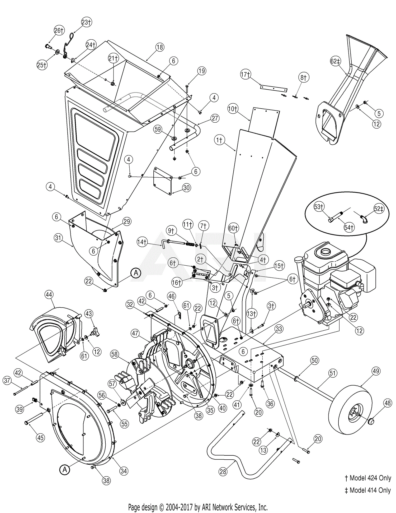 Troy Bilt Chipper Parts Diagram