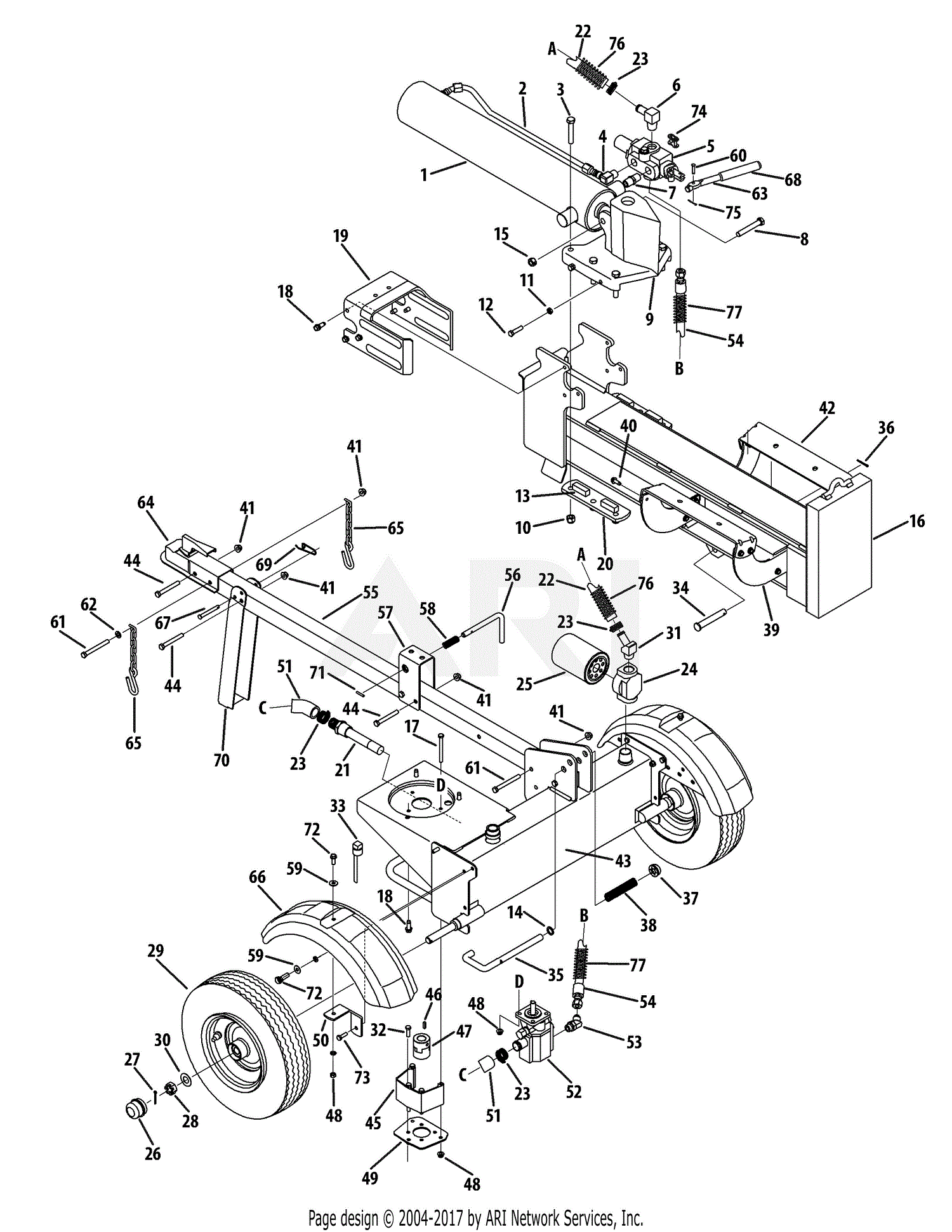 Troy Bilt Log Splitter Parts Diagram