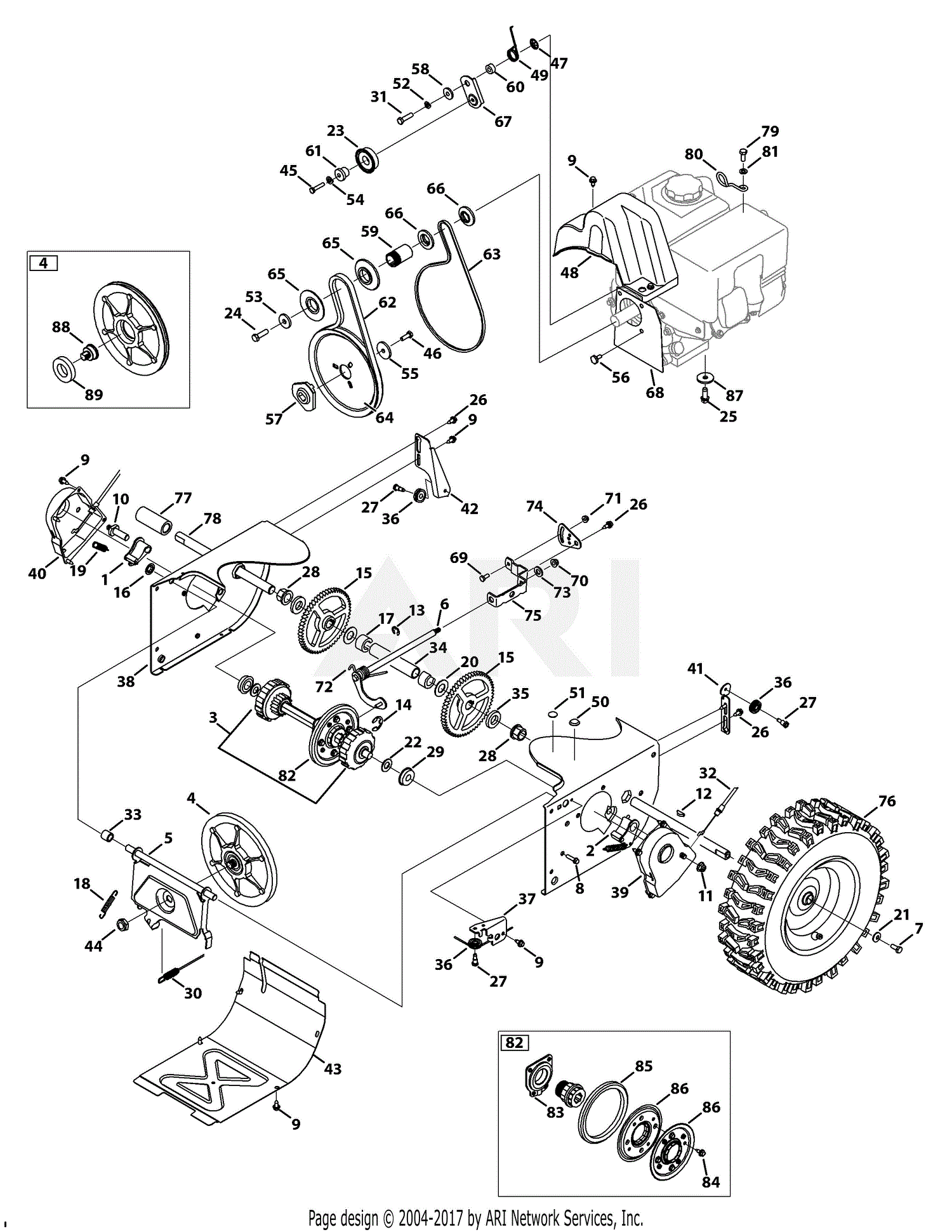 Troy Bilt 31AH55Q5711 (2011) Parts Diagram for Drive System