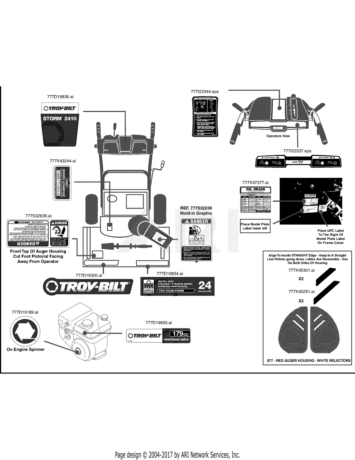 Troy Bilt Storm 2410 Engine Diagram