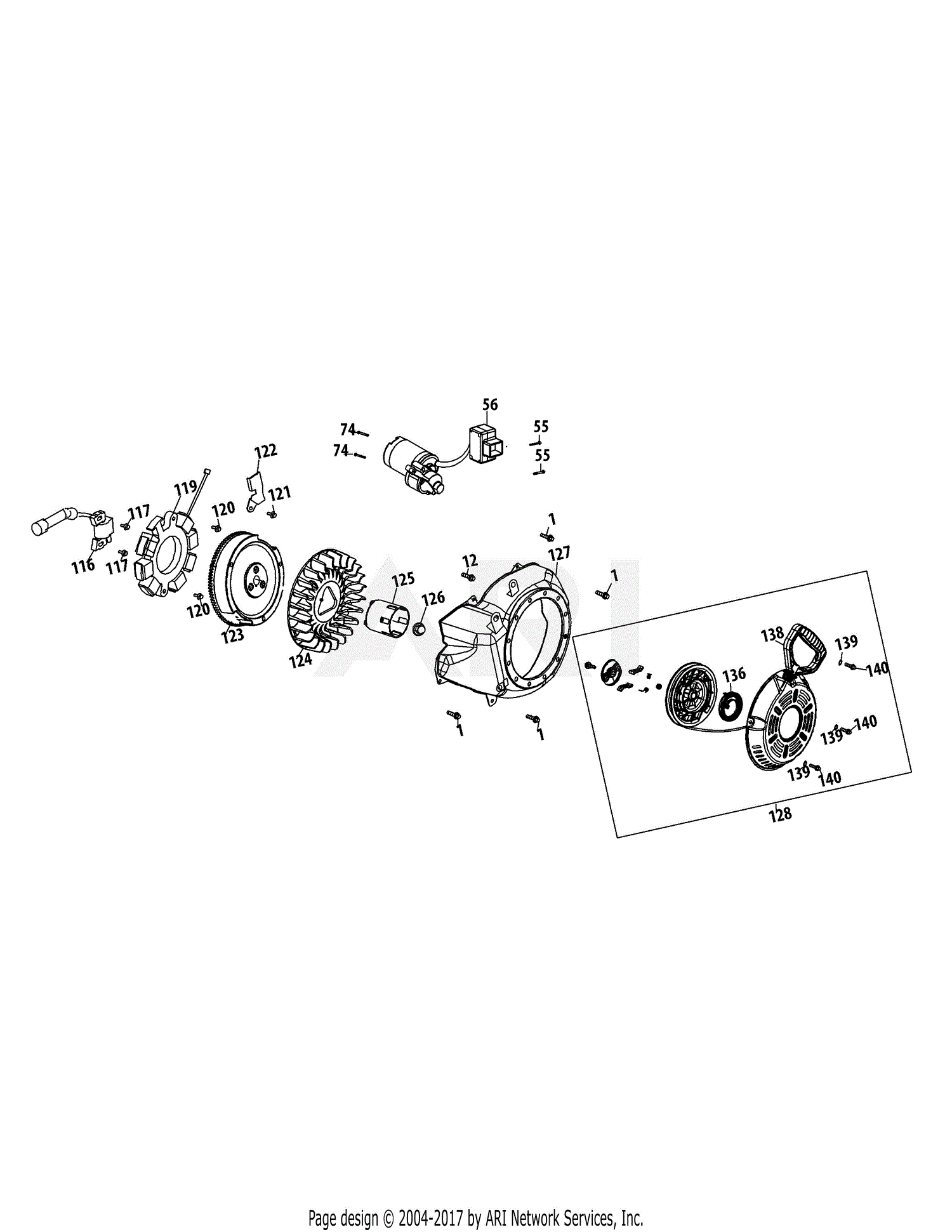 Troy Bilt 31AH54Q6711 Vortex 2490 (2015) Parts Diagram for 478-SUC