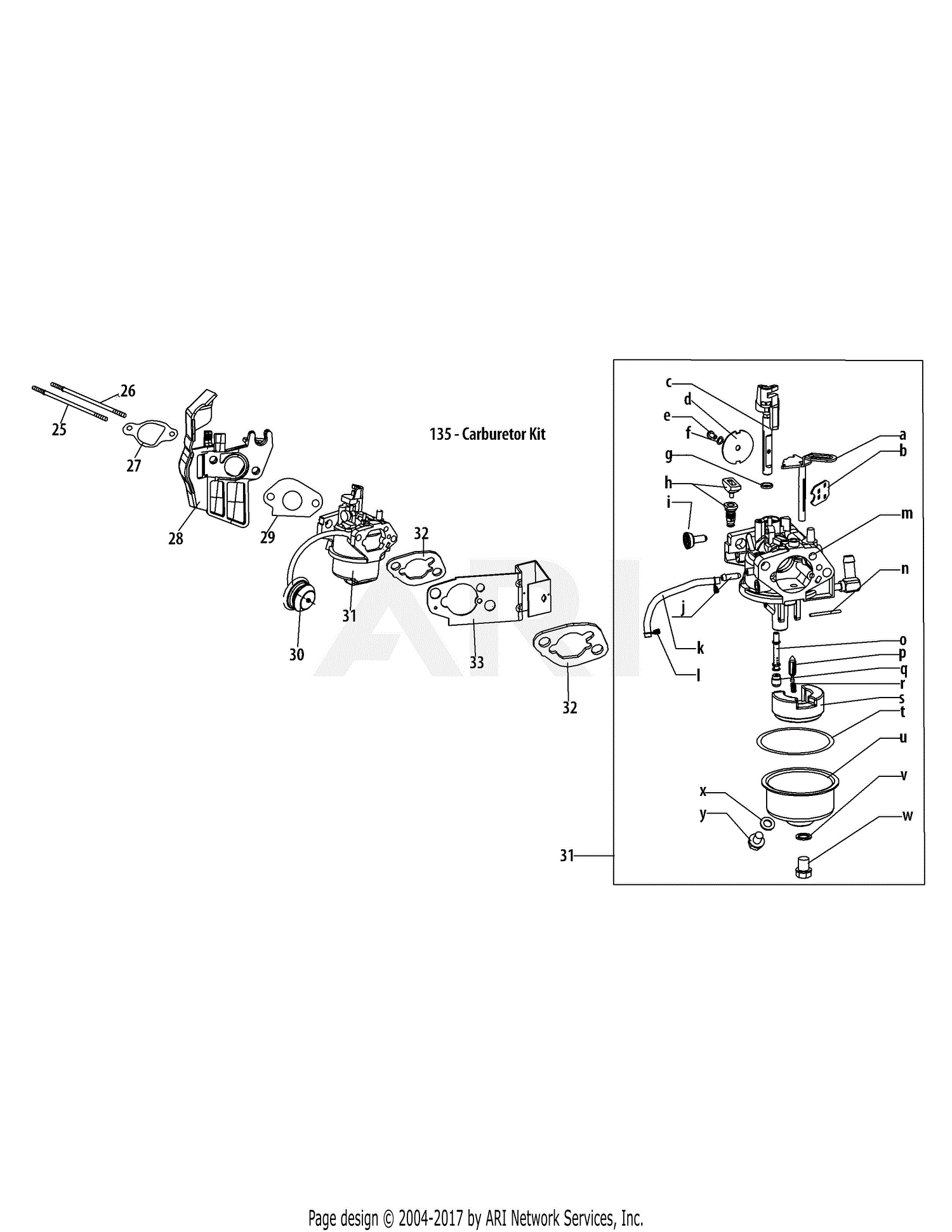 Troy Bilt 31AS62N2711 Storm 2410 (2015) Parts Diagram for 265-SUA