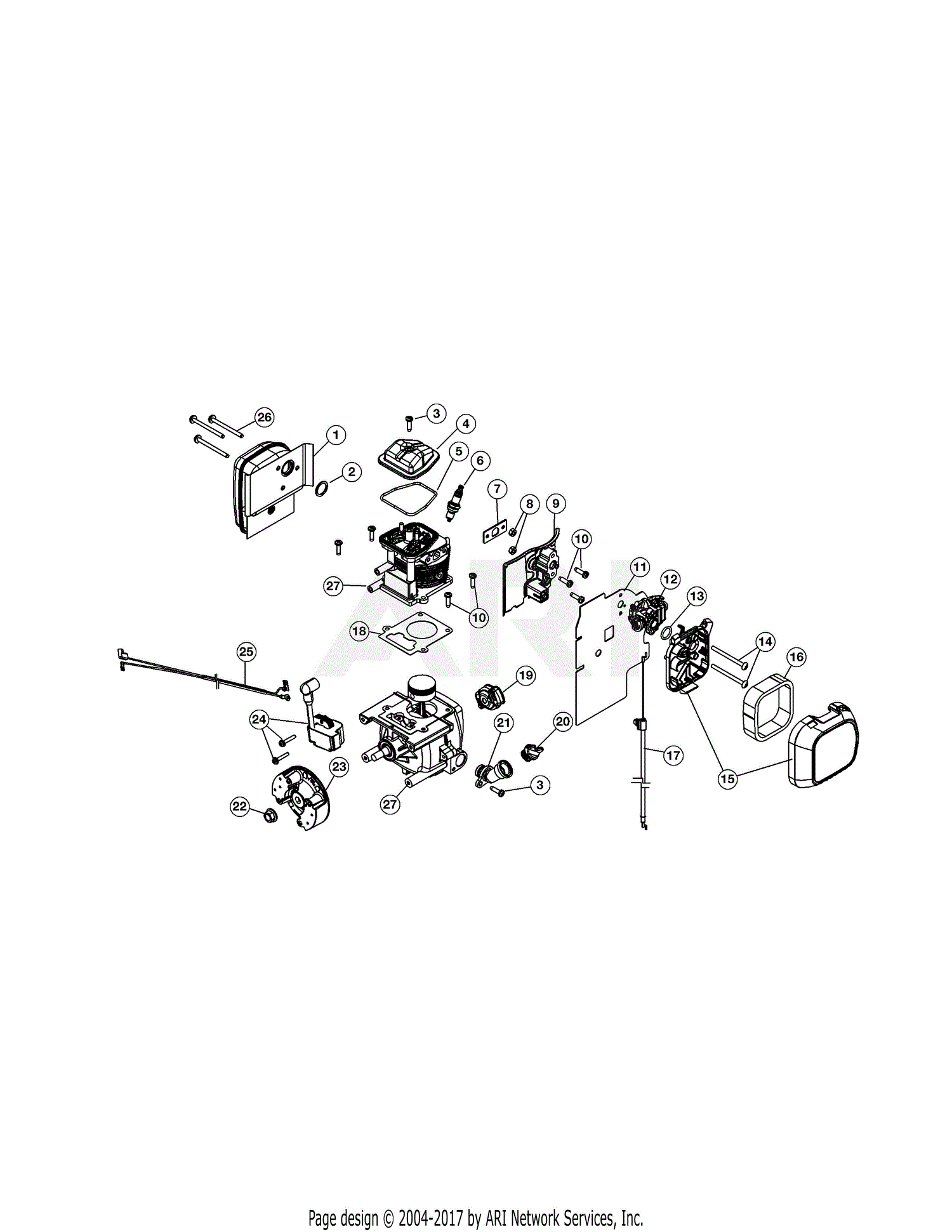 Troy Bilt TB4BP 41CR4BPG966 41CR4BPG966 TB4BP Parts Diagram for Engine ...