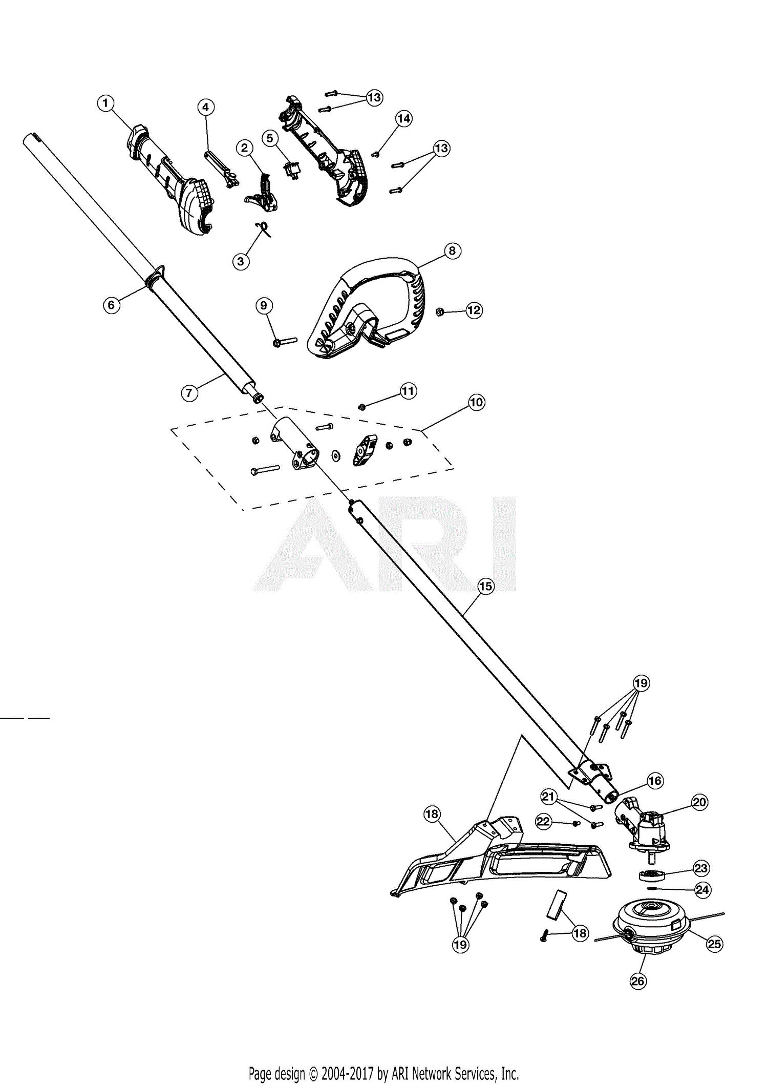 Troy Bilt TB2044XP 41BDZ2PC766 41BDZ2PC766 TB2044 XP Parts Diagram for