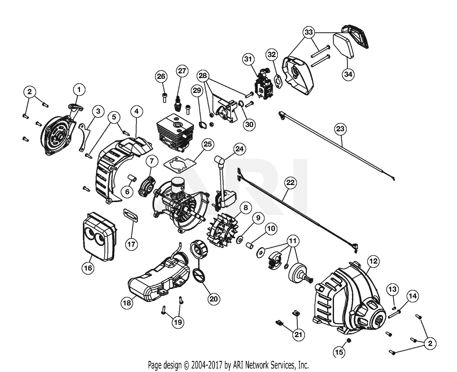 Troy Bilt TB21EC 41ADT21C966, 41ADT21C966 TB21EC Parts Diagram for