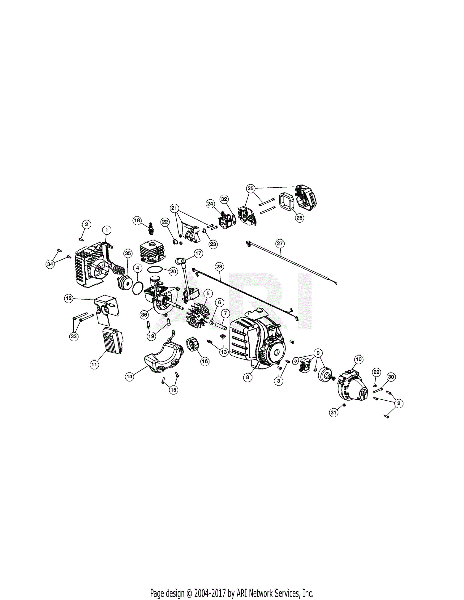 Troy Bilt TB22EC 41ADT22C966, 41ADT22C966 TB22 EC Parts Diagram for ...