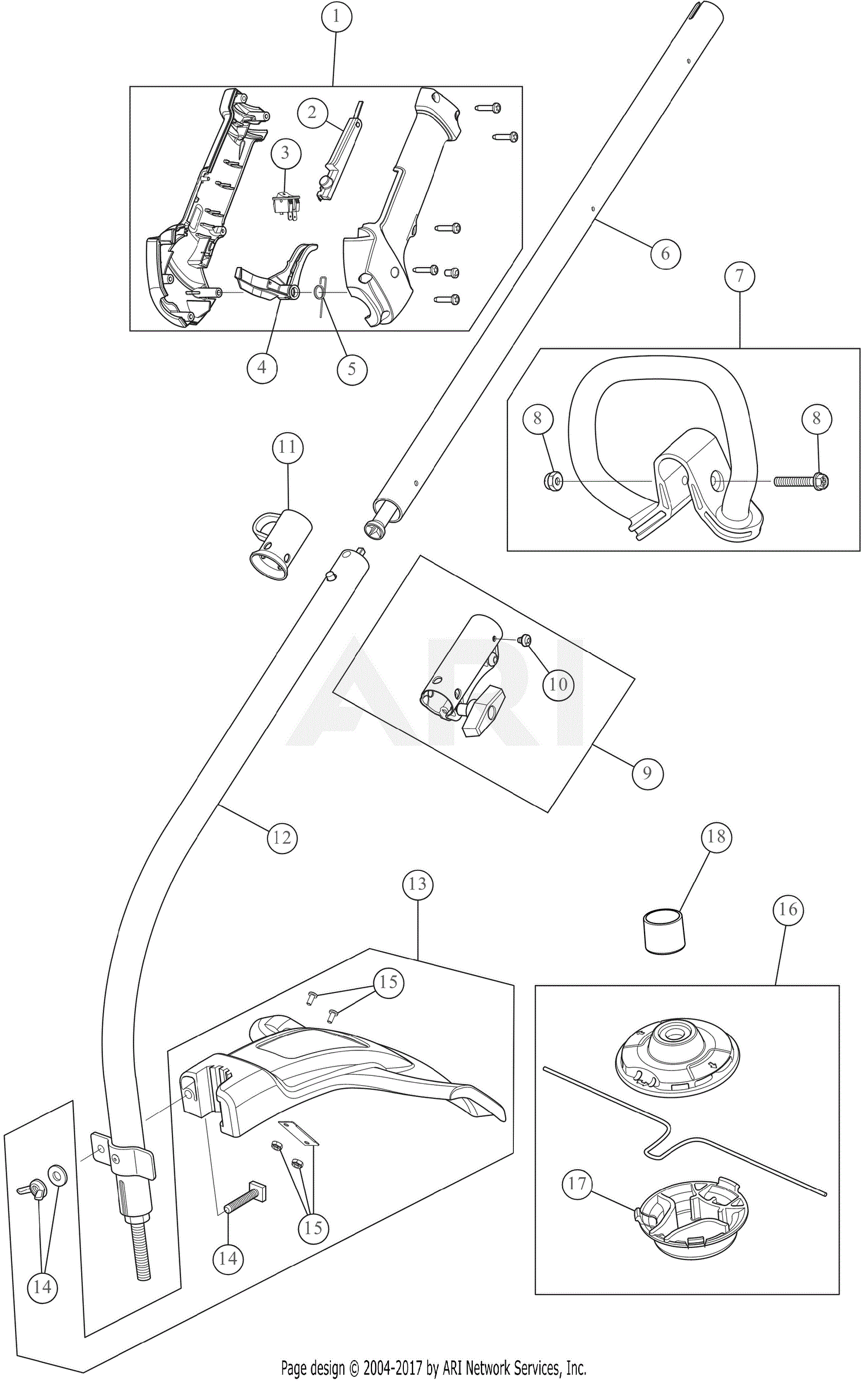 Troy Bilt TB25CEC 41AD25CA766 Parts Diagram for General Assembly