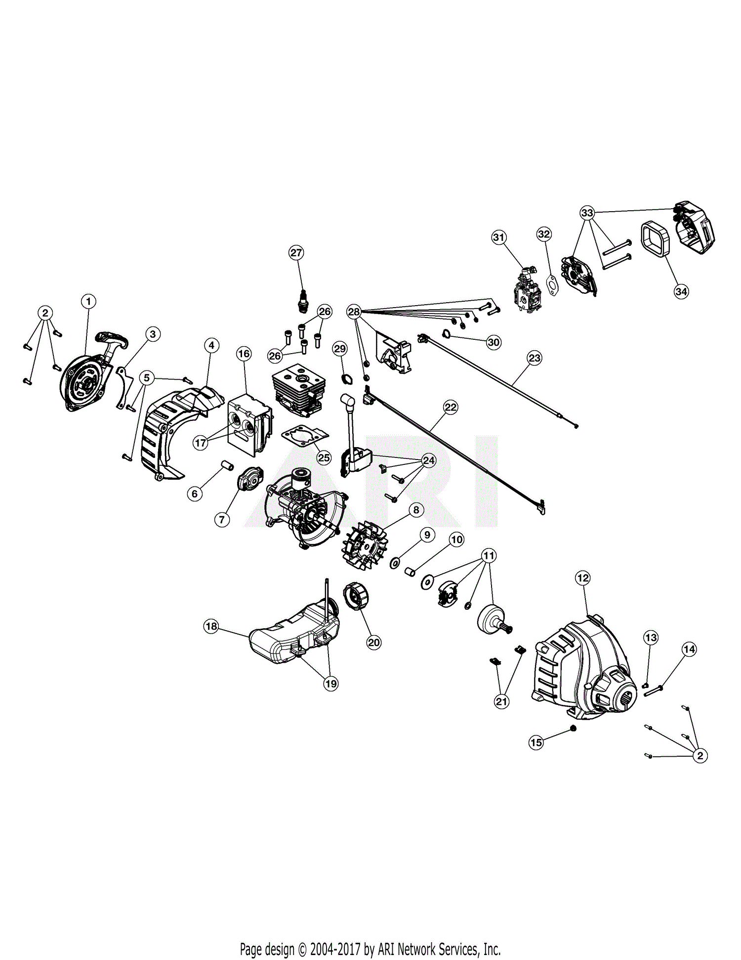 Troy Bilt TB42BC 41ADZ42C766 41ADZ42C766 TB42 BC Parts Diagram for ...