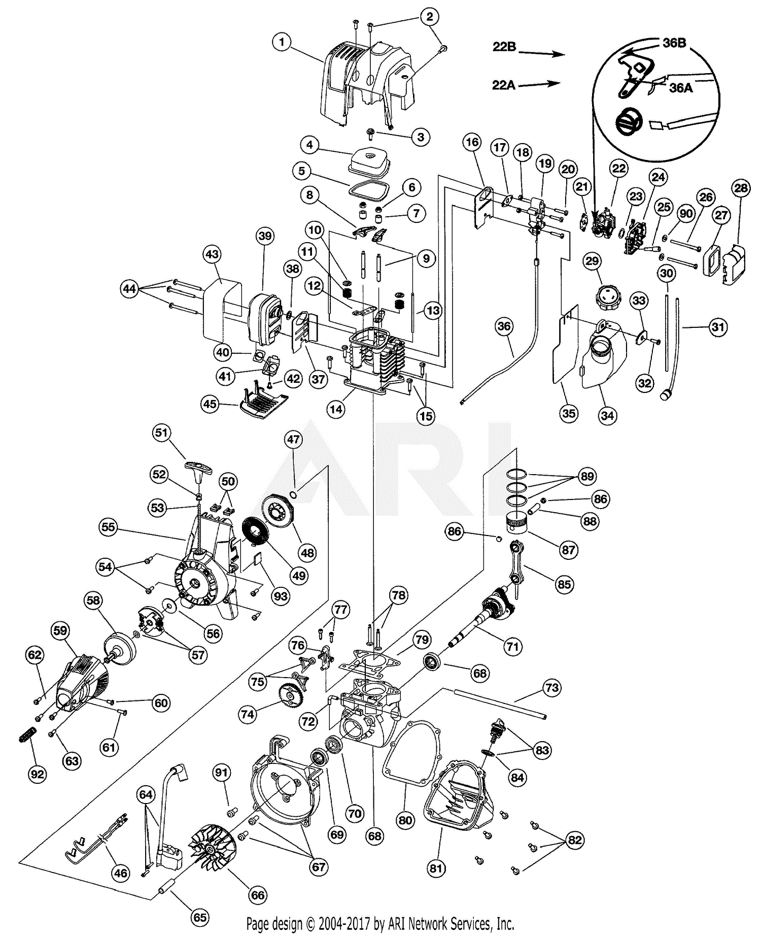 Troy Bilt TB490BC 41ADT49C063 41ADT49C063 TB490BC Parts Diagram for ...