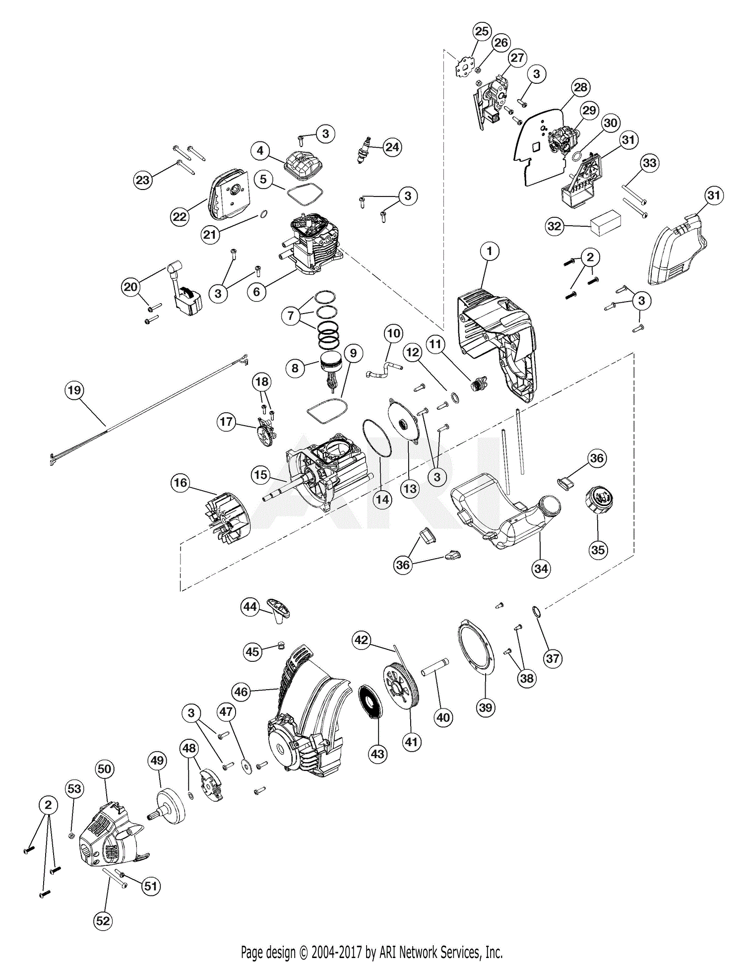 Troy Bilt TB539ES 41CDT53C966 41CDT53C966 TB539ES Parts Diagram for ...