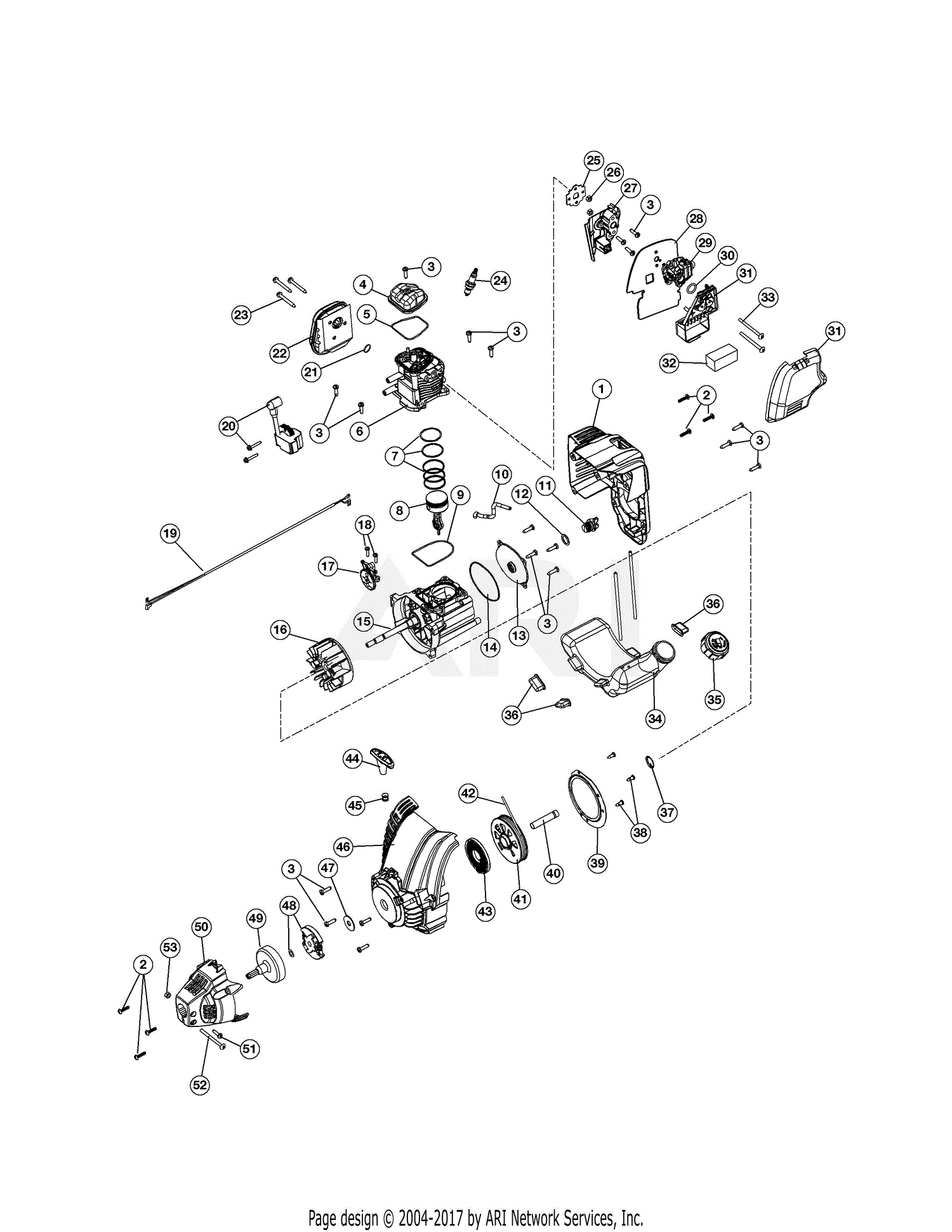 Troy Bilt TB539ES 41DDT53C966 41DDT53C966 TB539ES Parts Diagram for ...