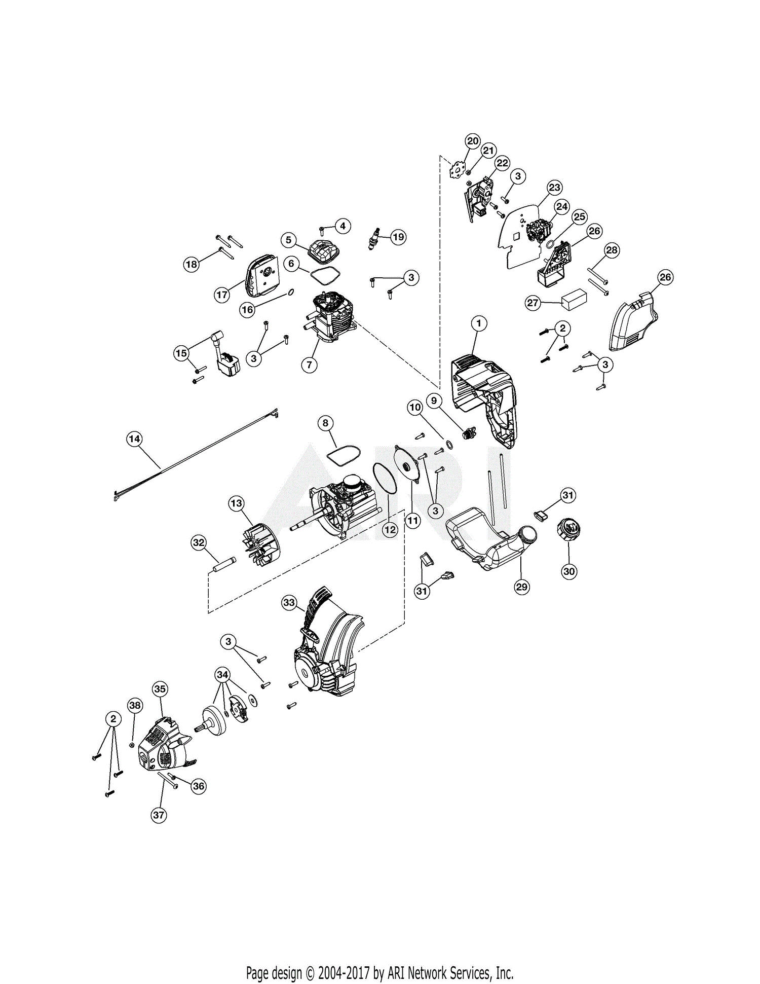 Troy Bilt TB590EC 41BDT59C966 41BDT59C966 TB590EC Parts Diagram for ...