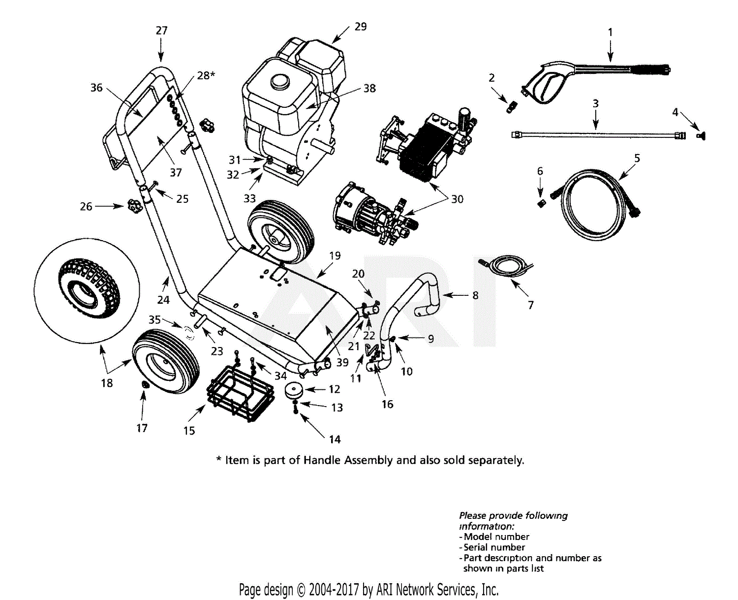 Honda Pressure Washer Parts Diagram