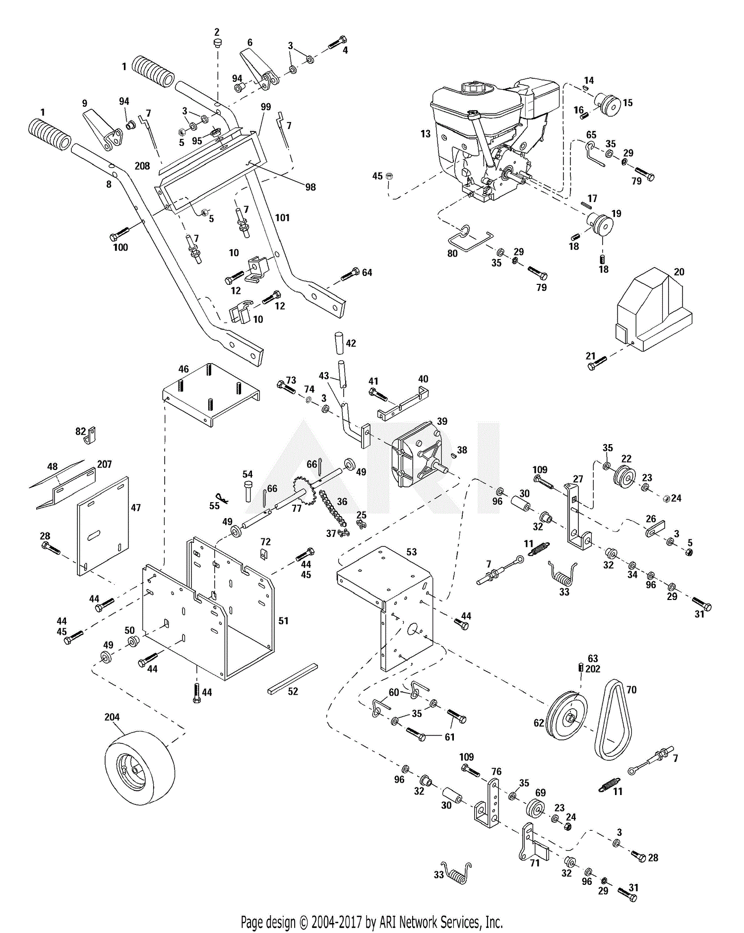 Troy Bilt 42050 7.5 HP 24