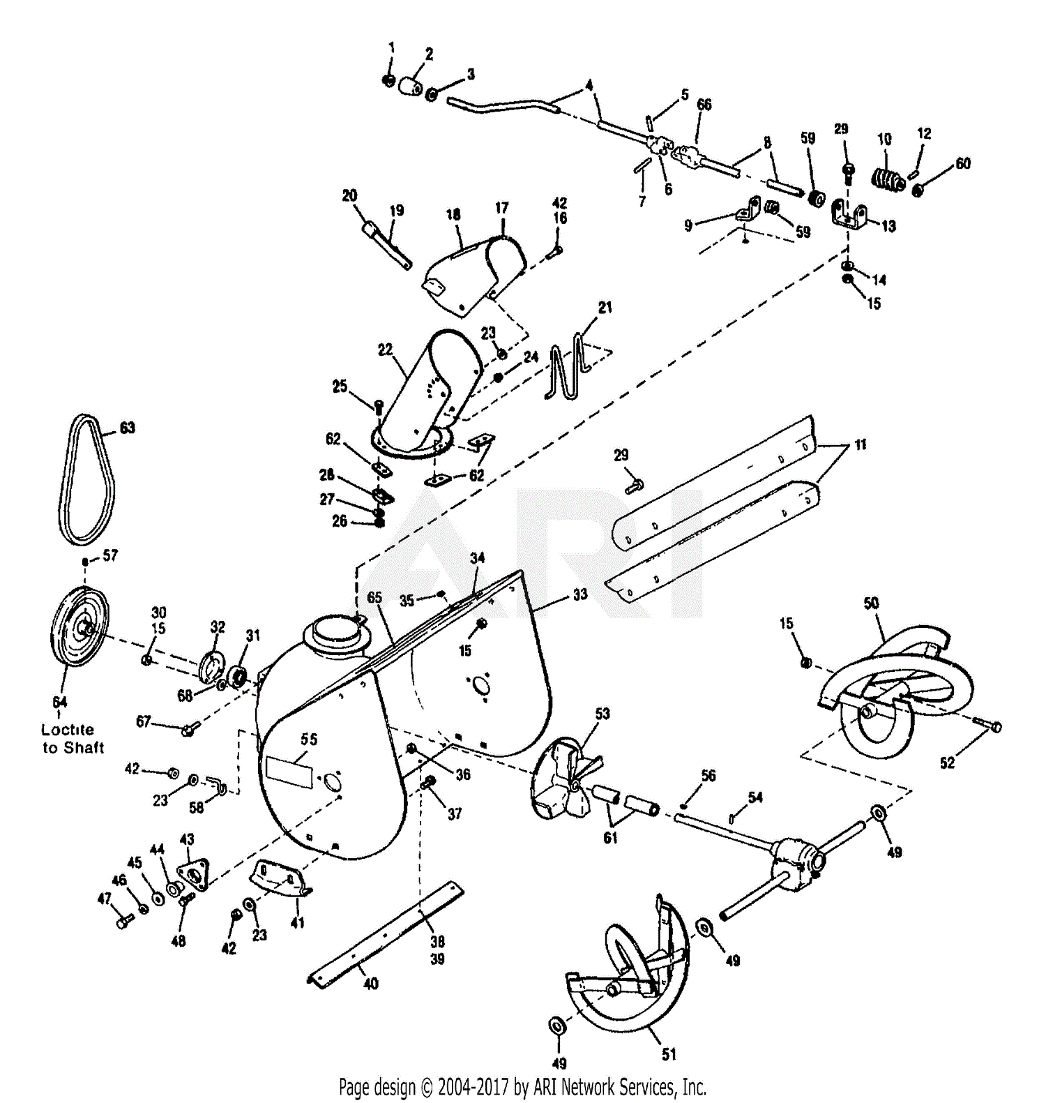 Troy Bilt 5210RS SEARS (S/N B350100101-B350299999) Parts Diagram for ...